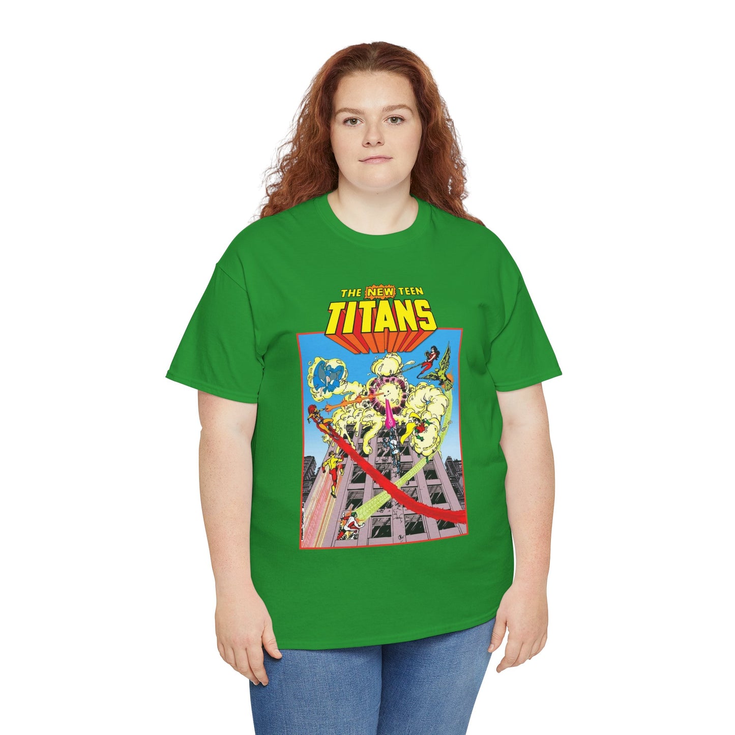 New Teen Titans T-Shirt - George Perez Art - DCCP #26 Preview Cover - Raven, Cyborg, Starfire, Changeling - DC Comics