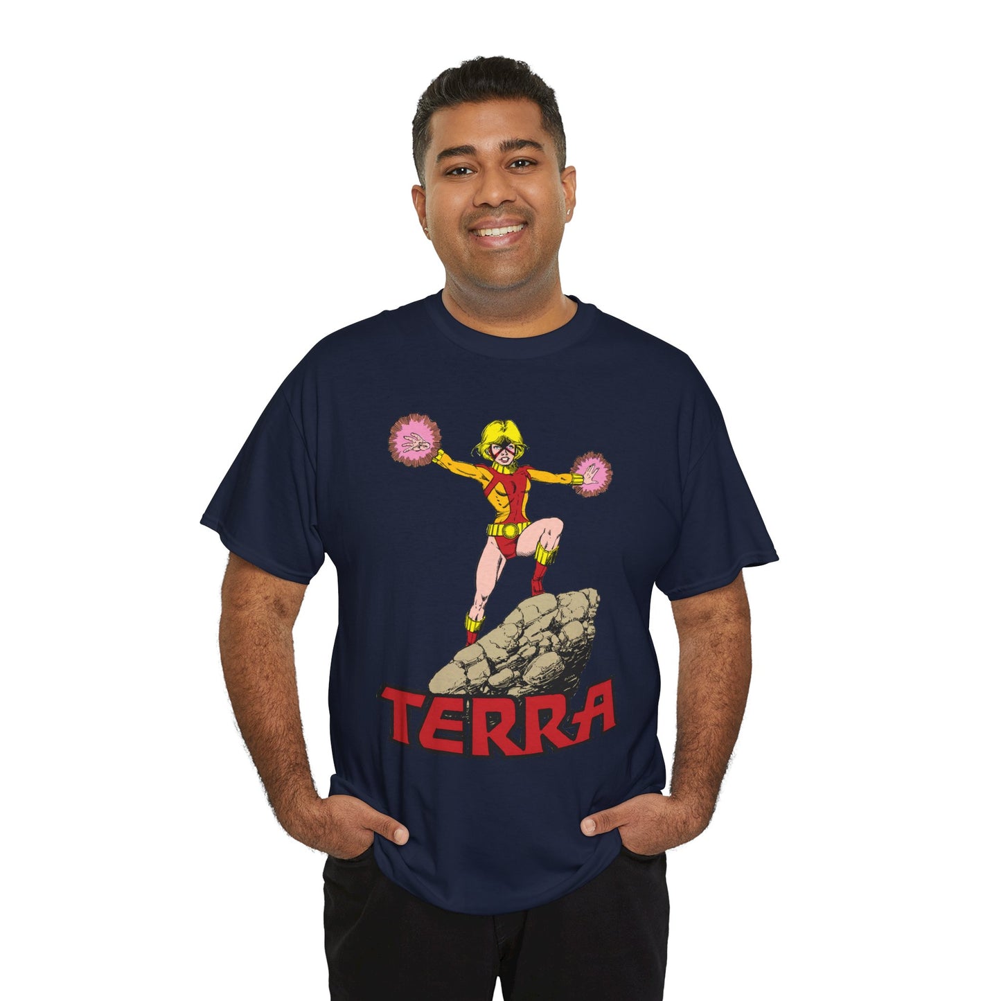 Terra T-Shirt - George Perez Art - - New Teen Titans & Traitor - Judas Contract - Tara Markov, Sister to Geo-Force - Deathstroke Ally - DC Comics