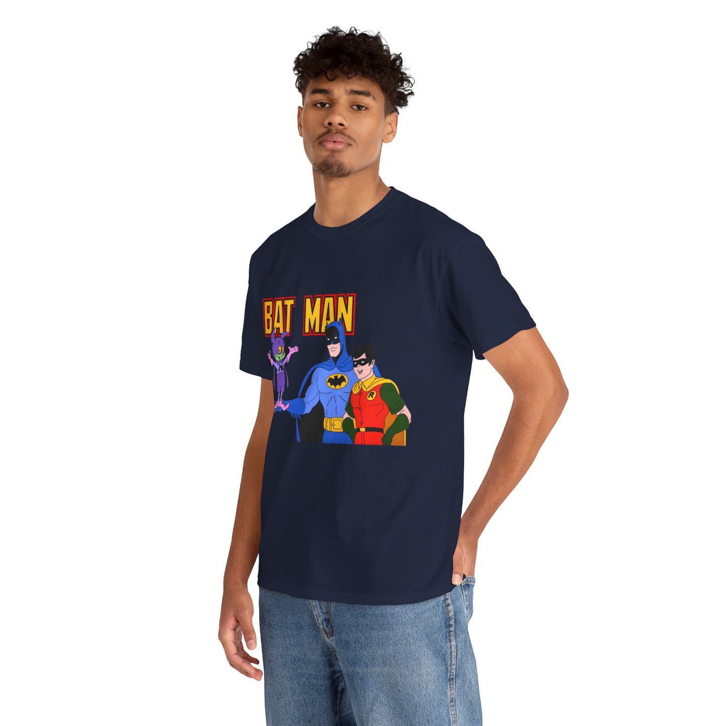 Batman, Robin & Bat-Mite T-Shirt - The New Adventures of Batman - 1970s Filmation DC Cartoon Series - Animated Dark Knight Detective