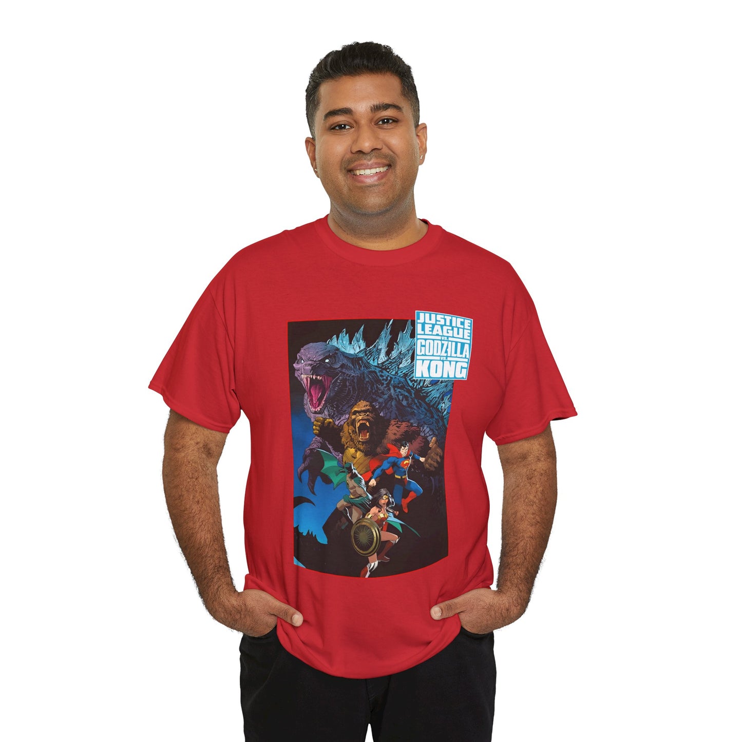 Justice League Vs Godzilla Vs Kong T-Shirt - Dan Mora Art - Wonder Woman, Superman, Batman - DC Comics