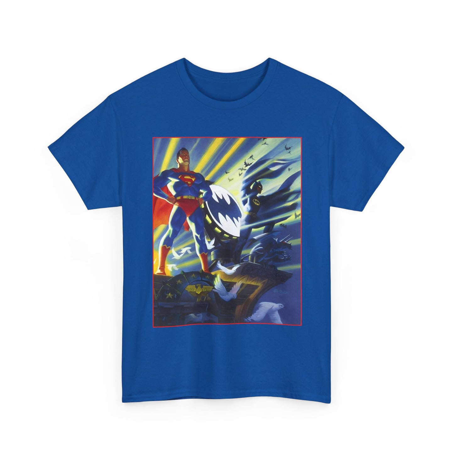 Superman & Batman T-Shirt - Steve Rude Art - The Dark Knight Detective & The Man of Steel - World's Finest - DC Comics