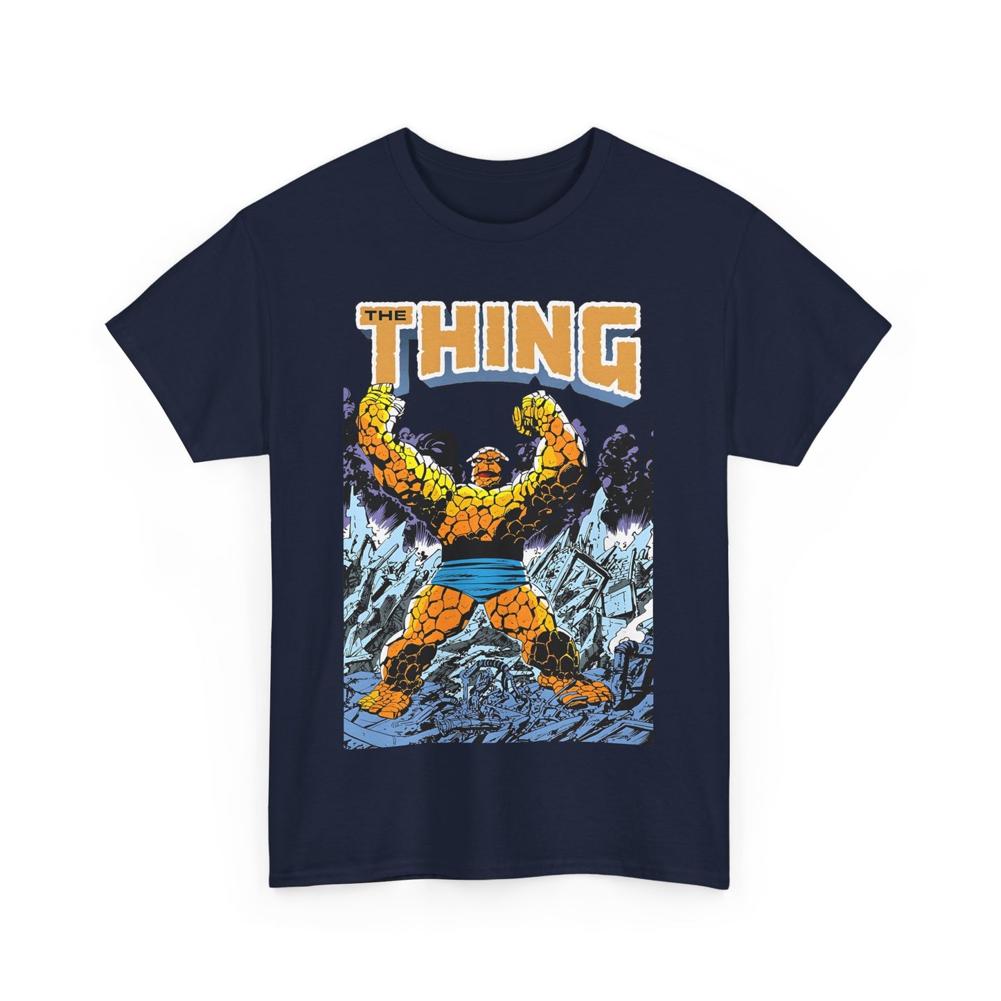 The Thing T-Shirt - John Byrne Art - Member of the Fantastic Four - Marvel Comics 1980s - Ben Grimm