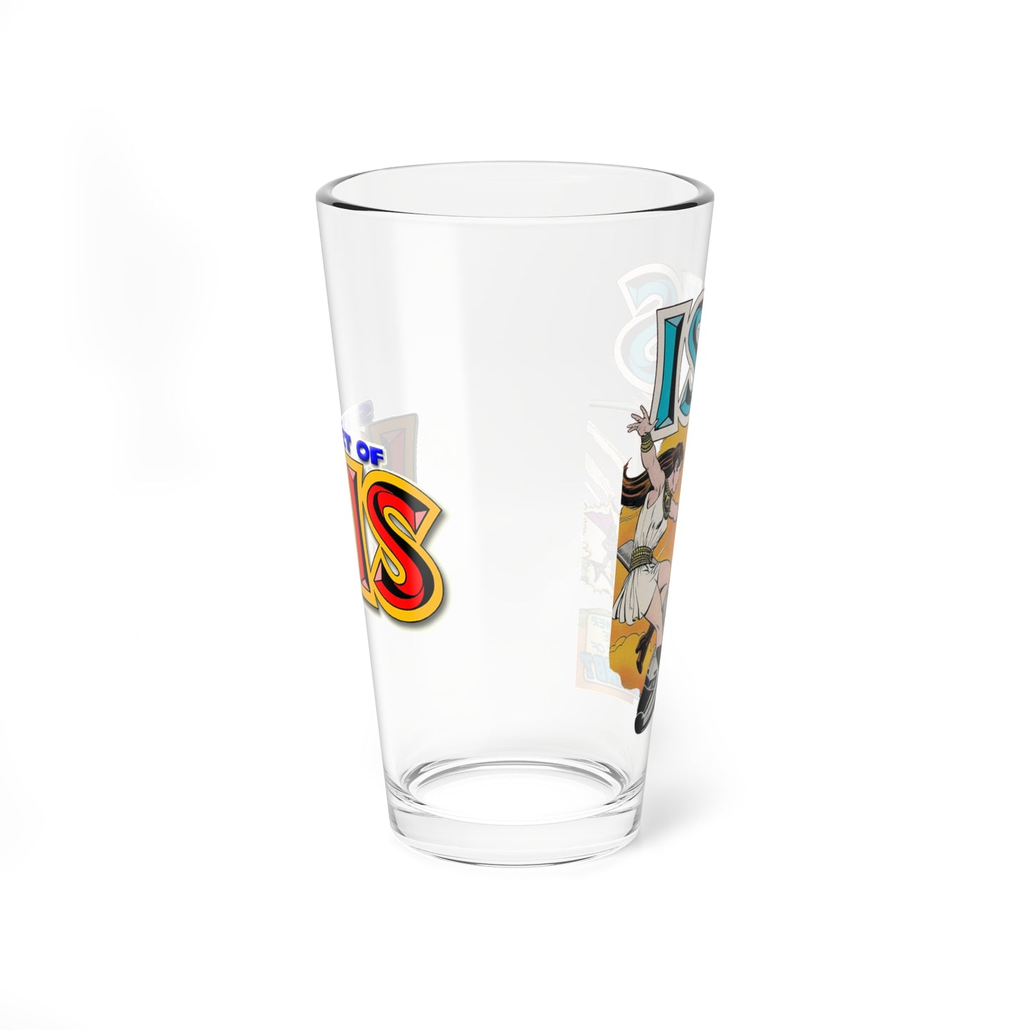 Isis Pint Glass, 16oz - DC Comics Art 1970s - Shazam/Captain Marvel TV Link - Popular TV Show Adaptation