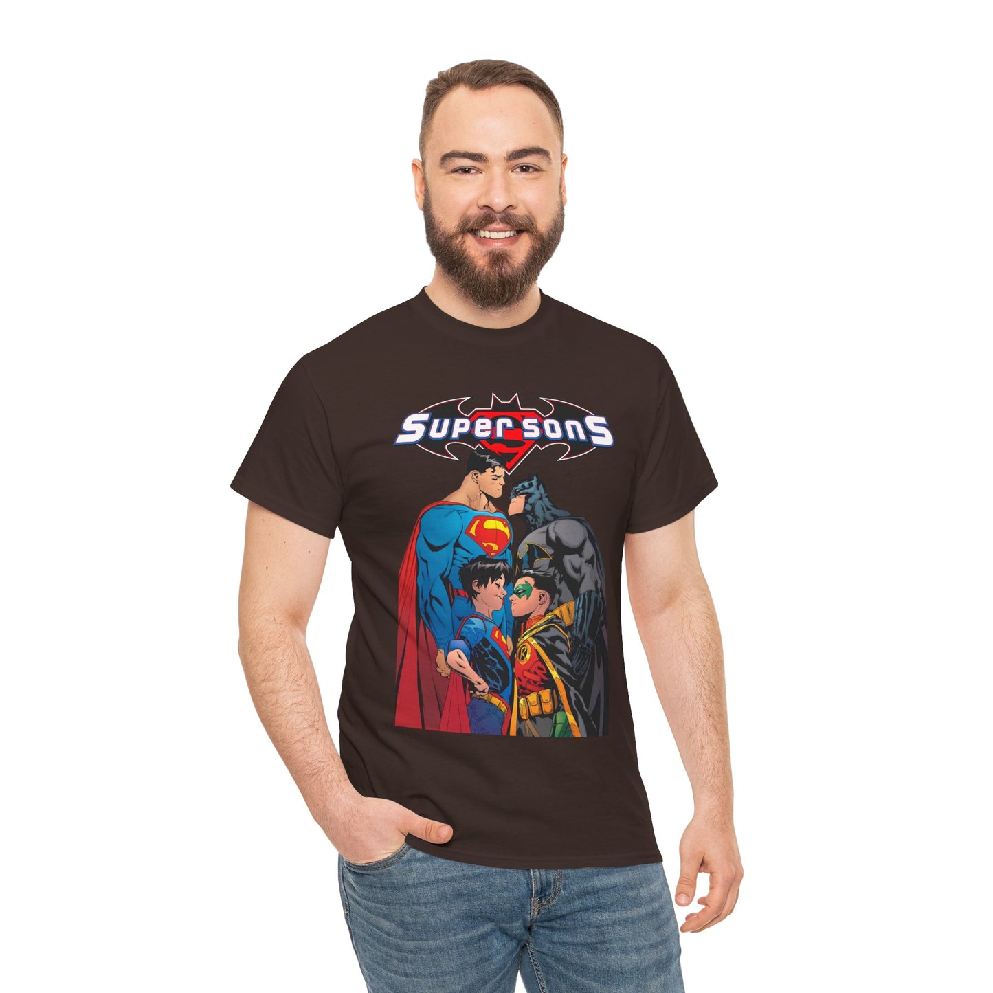 Super Sons T-Shirt - Jorge Jimenez Art - Superman, Batman, Jon Kent, Damian Wayne - DC Comics - Sons of Superman & Batman