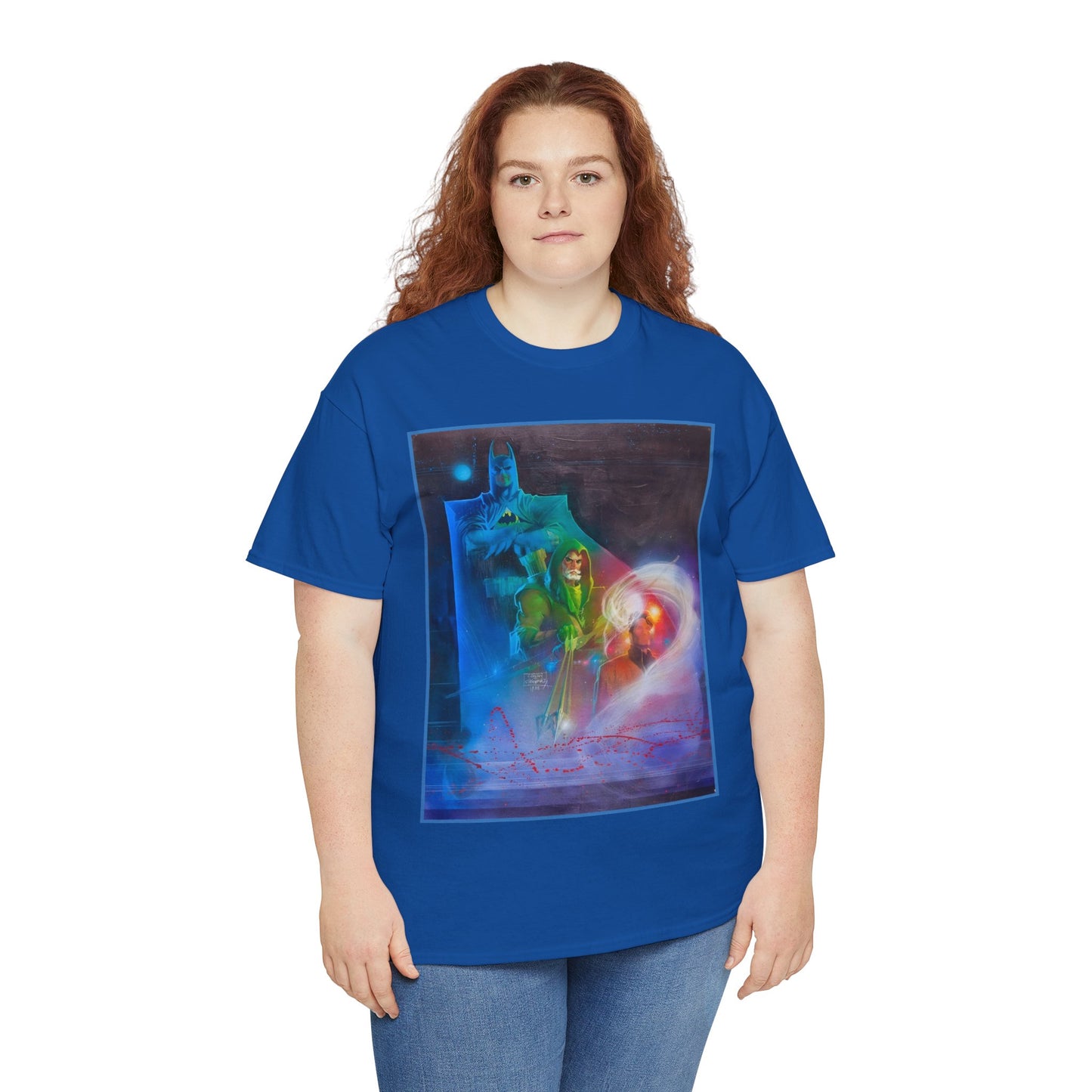 Batman, Green Arrow, Question T-Shirt - Denys Cowan & Bill Sienkiewicz Art - DC Comics - Gotham City