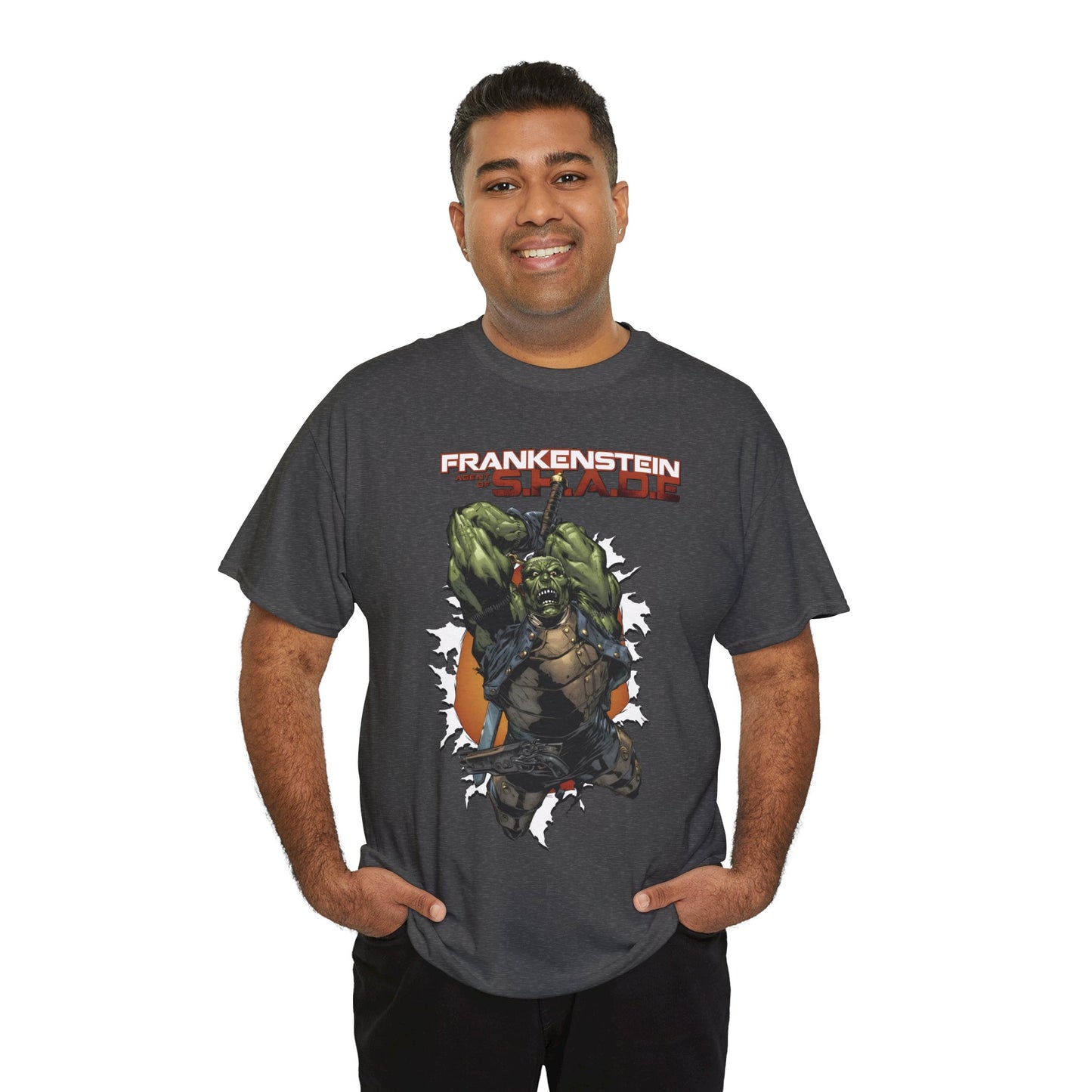Frankenstein, Agent of SHADE T-Shirt - Alberto Ponticelli Art - New 52 Series - DC Comics