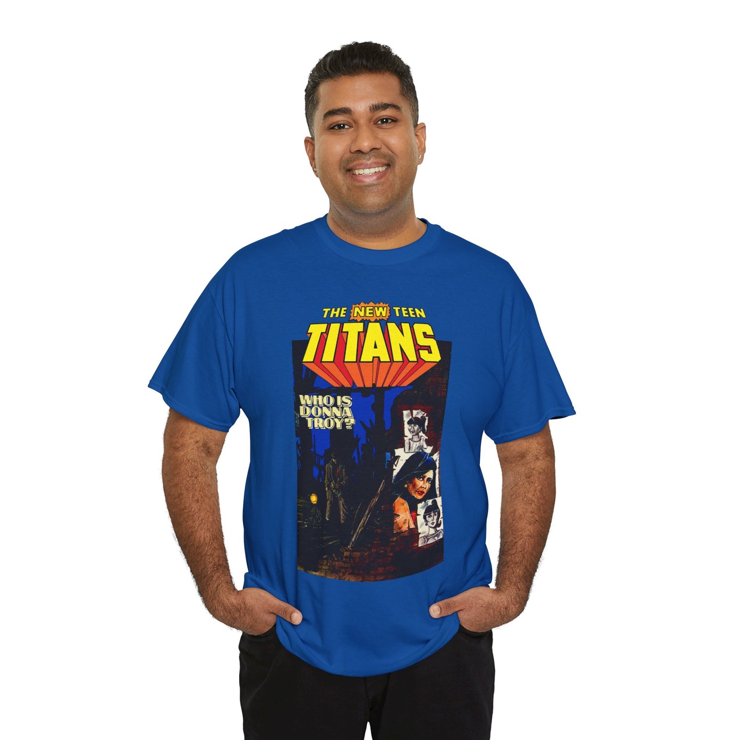 New Teen Titans T-Shirt - Classic George Perez Art - Who is Donna Troy? - Iconic Story and Cover - Robin/Dick Grayson - Popular DC Comics 1980s Series