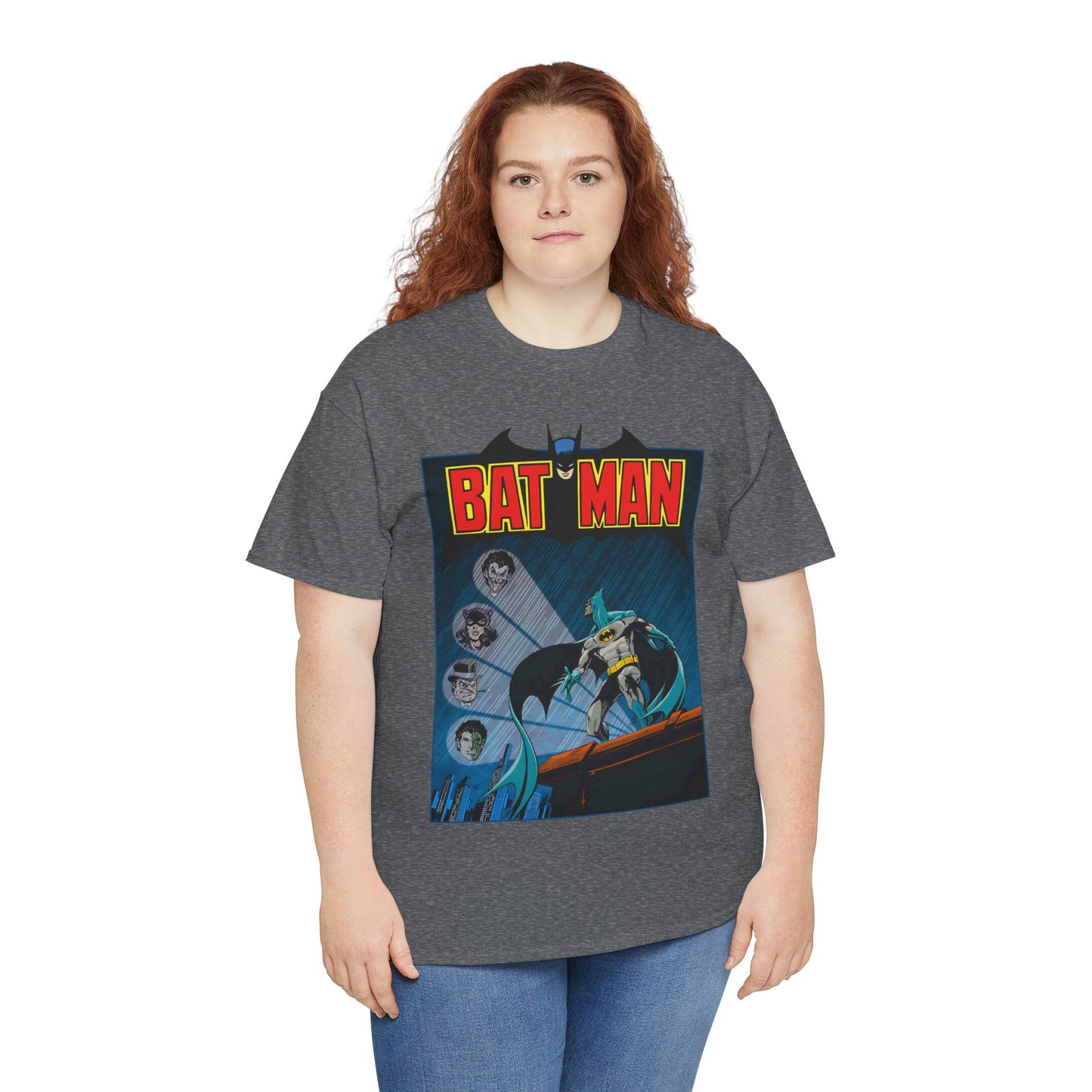 Batman T-Shirt - DC Comics - Catwoman, Joker, Two-Face, Penguin - Bronze Age Art - Gotham City