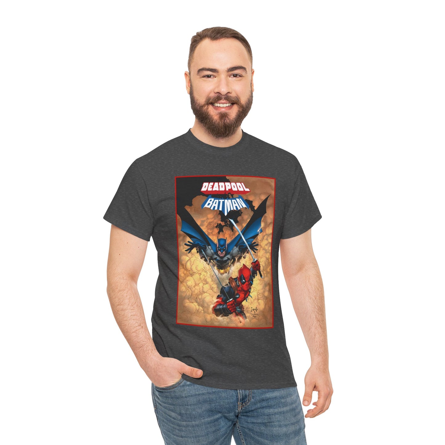 Deadpool & Batman T-Shirt - Greg Capullo Art - DC & Marvel Comics - Crossover - Slade Wilson, Bruce Wayne - 2025