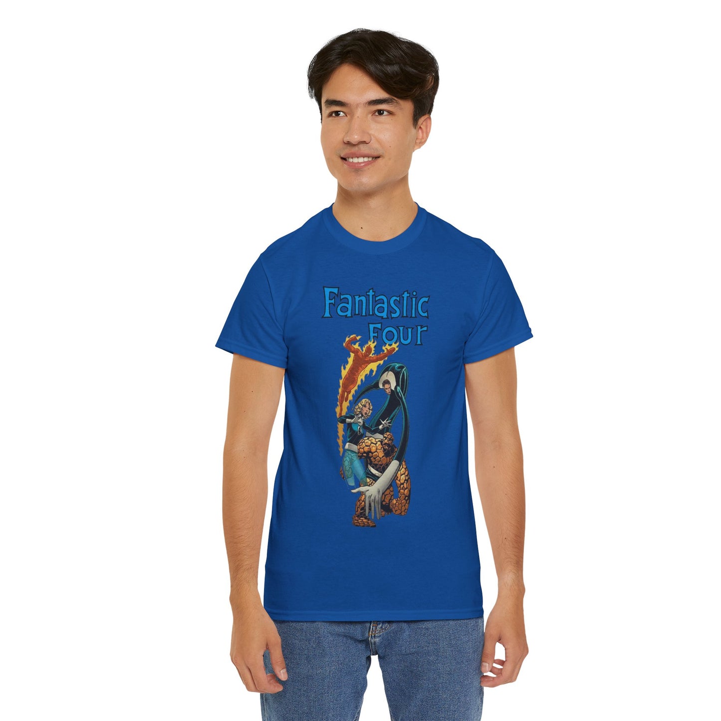 Fantastic Four T-Shirt - John Byrne Art - Invisible Woman, Reed Richards, The Thing, Human Torch - Marvel Comics