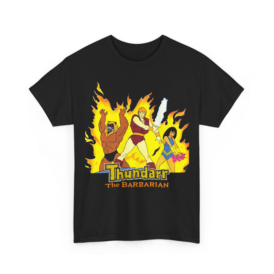 Thundarr the Barbarian T-Shirt - Princess Ariel, Ookla the Mok - Ruby-Spears Saturday Morning Cartoon - 1980s