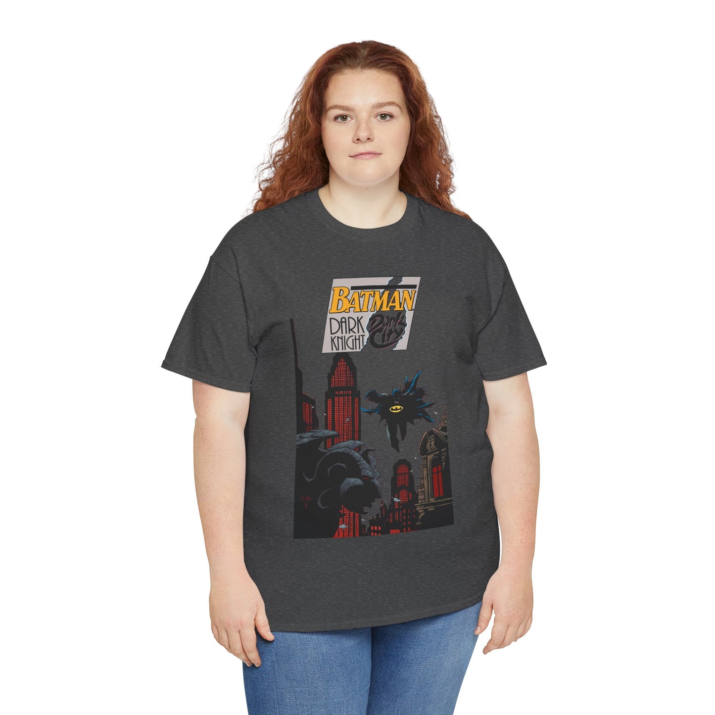 Batman: Dark Knight, Dark City T-Shirt - Mike Mignola Art - Gotham City, Bruce Wayne - 1990s Cover Art - DC Comics