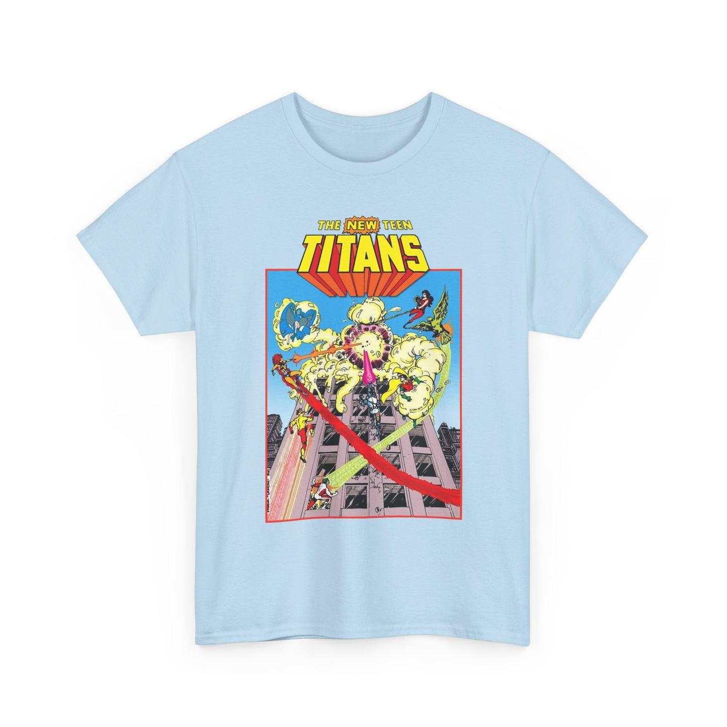 New Teen Titans T-Shirt - George Perez Art - DCCP #26 Preview Cover - Raven, Cyborg, Starfire, Changeling - DC Comics
