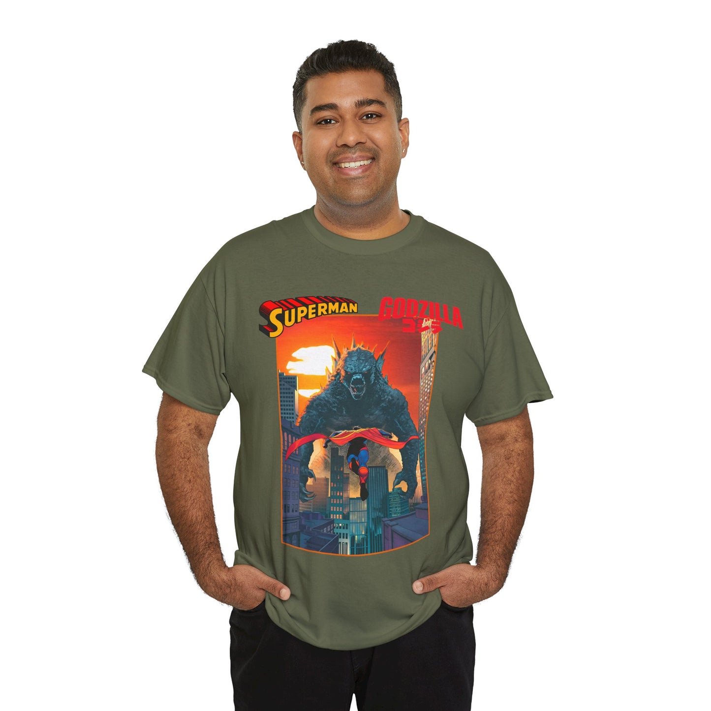 Superman Vs Godzilla T-Shirt - DC Comics - Man of Steel Vs the King of the Monsters