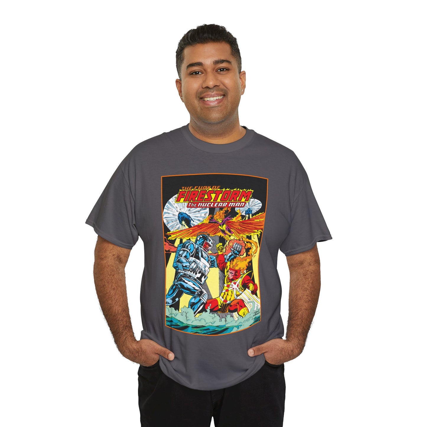 Fury of Firestorm T-Shirt - DC Comics - Firehawk, Tokamak - Annual #1 Art