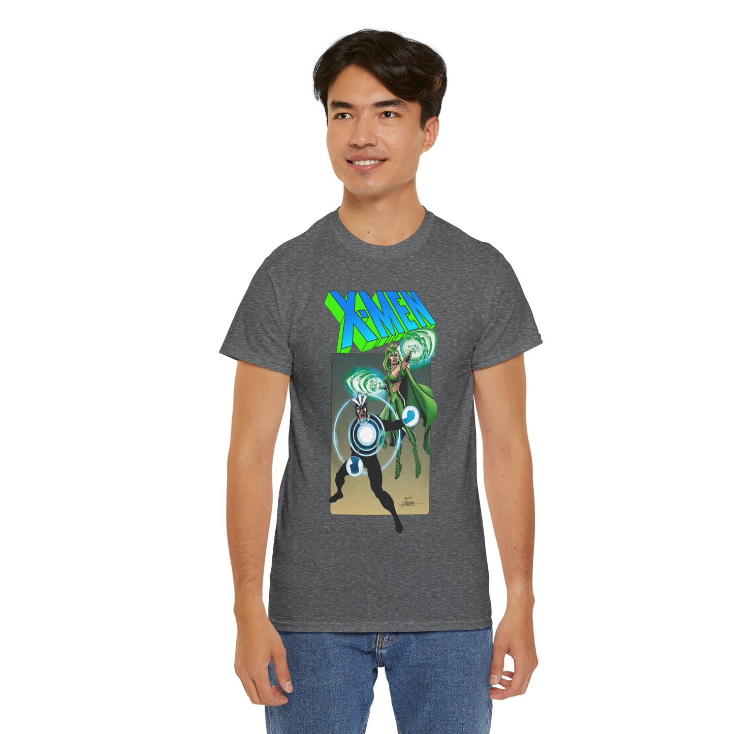 Havok & Polaris T-Shirt - George Perez Art - Uncanny X-Men Members - Marvel Comics Mutants
