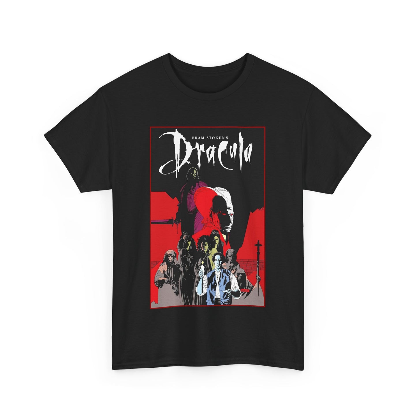 Bram Stoker's Dracula T-Shirt - Mike Mignola Art - Francis Ford Coppola Movie - Mina Murray, Jonathan Harker