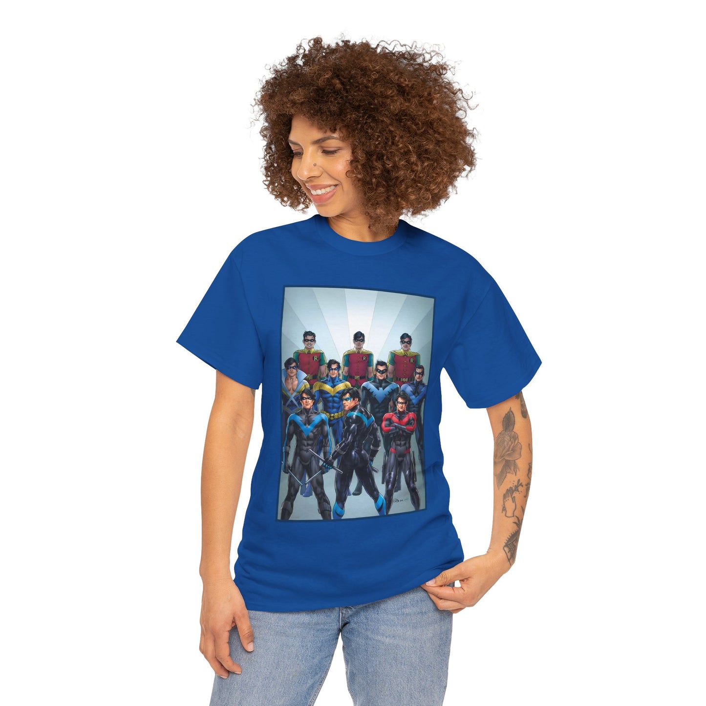 Nightwing Through the Ages T-Shirt - Nicola Scott Art - Dick Grayson, Robin the Boy Wonder - Batman Sidekick - New Teen Titans Leader - DC Comics