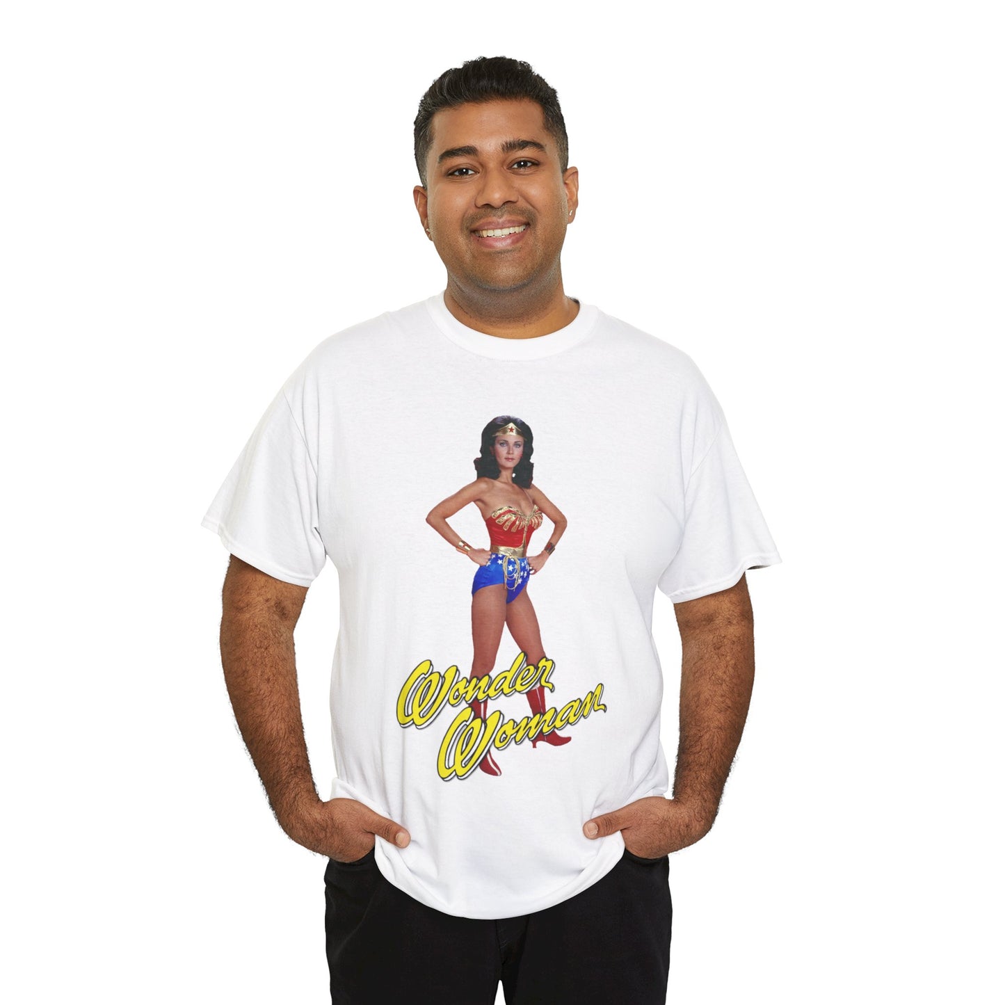 Wonder Woman T-Shirt - Lynda Carter - Popular 1970s CBS TV Show - DC Comics Character - Diana Prince, Paradise Island
