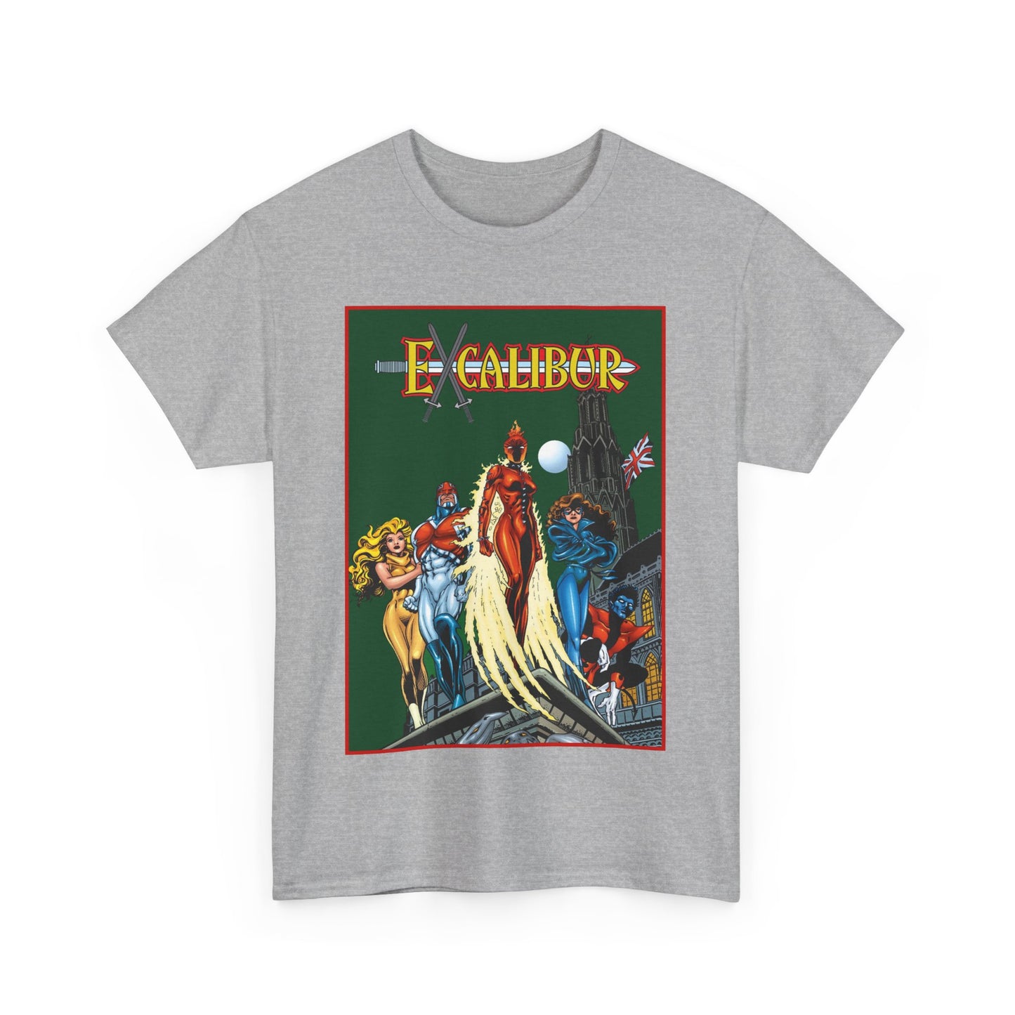 Excalibur T-Shirt - Amazing Alan Davis Art - Nightcrawler, Shadowcat, Captain Britain, Rachel Summers - Marvel Comics - X-Men Spin-Off - Mutants in the UK