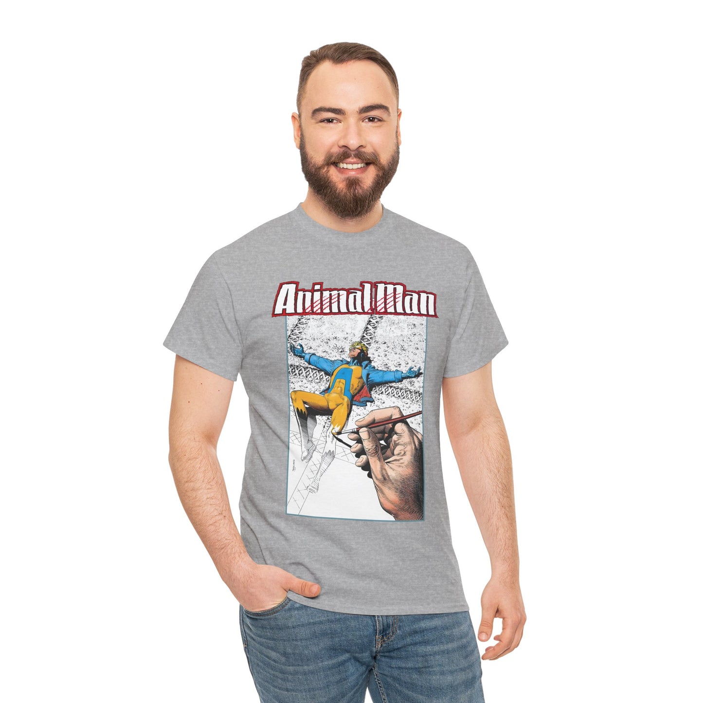 Animal Man T-Shirt - Brian Bolland Art - Buddy Baker - DC Comics, Vertigo Comics 1980s Series - Grant Morrison Stories