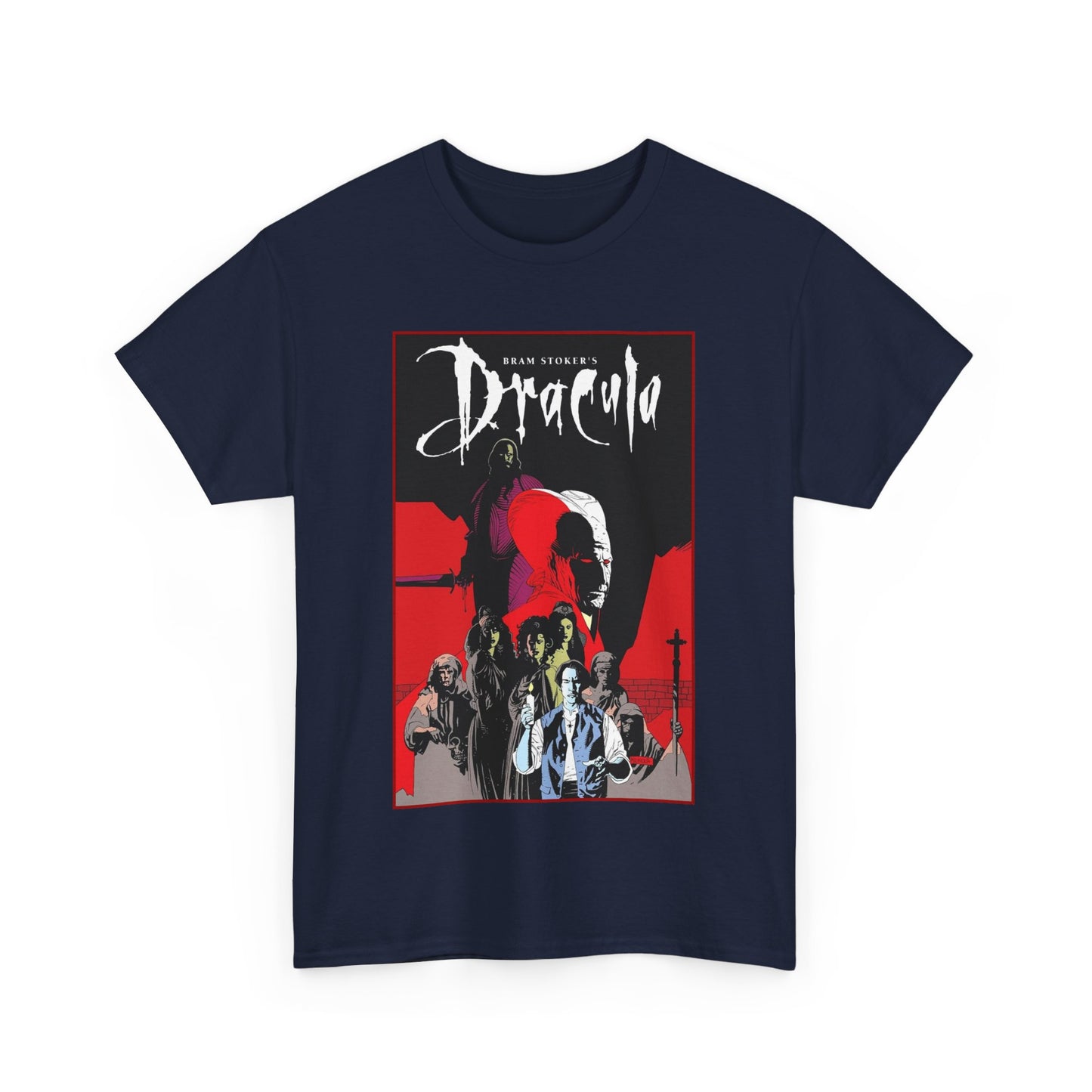 Bram Stoker's Dracula T-Shirt - Mike Mignola Art - Francis Ford Coppola Movie - Mina Murray, Jonathan Harker