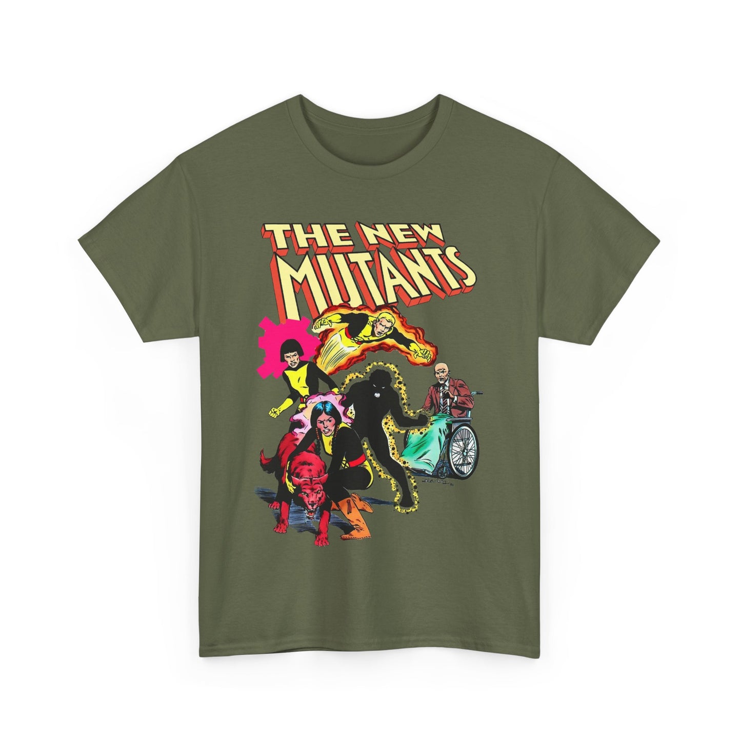 New Mutants T-Shirt - Sunspot, Cannonball, Mirage, Karma, Danni Moonstar - X-Men Characters - Marvel Comics - Mutant Students - Professor X