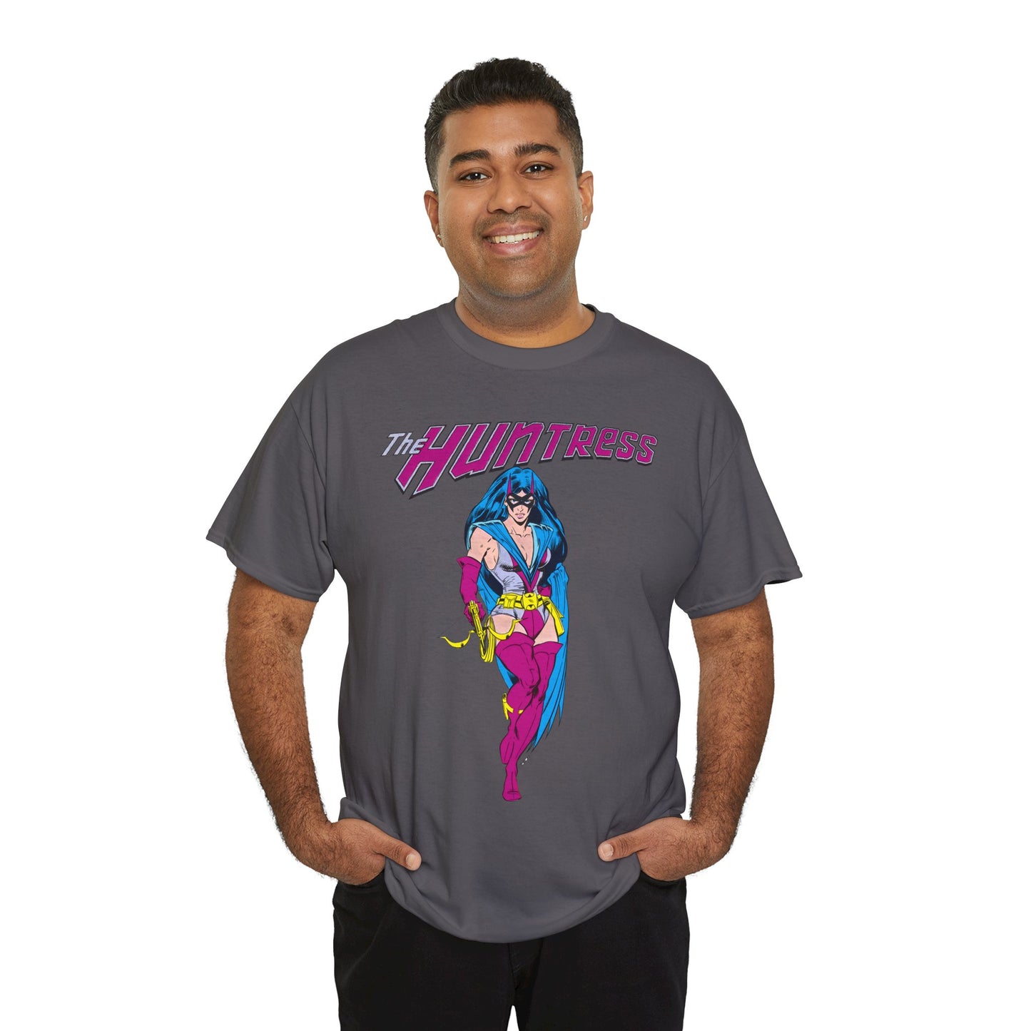 Huntress T-Shirt - Joe Staton Art - Helena Wayne, Daughter of Earth 2 Batman & Catwoman - Pre-Crisis JSA Member - DC Comics