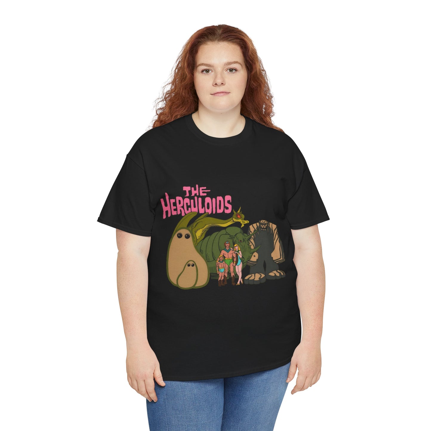 Herculoids T-Shirt - Popular 1960s Hanna-Barbera Cartoon - Zandor, Tara, Dorno, Gloop & Gleep - Amzot - Alex Toth Designs