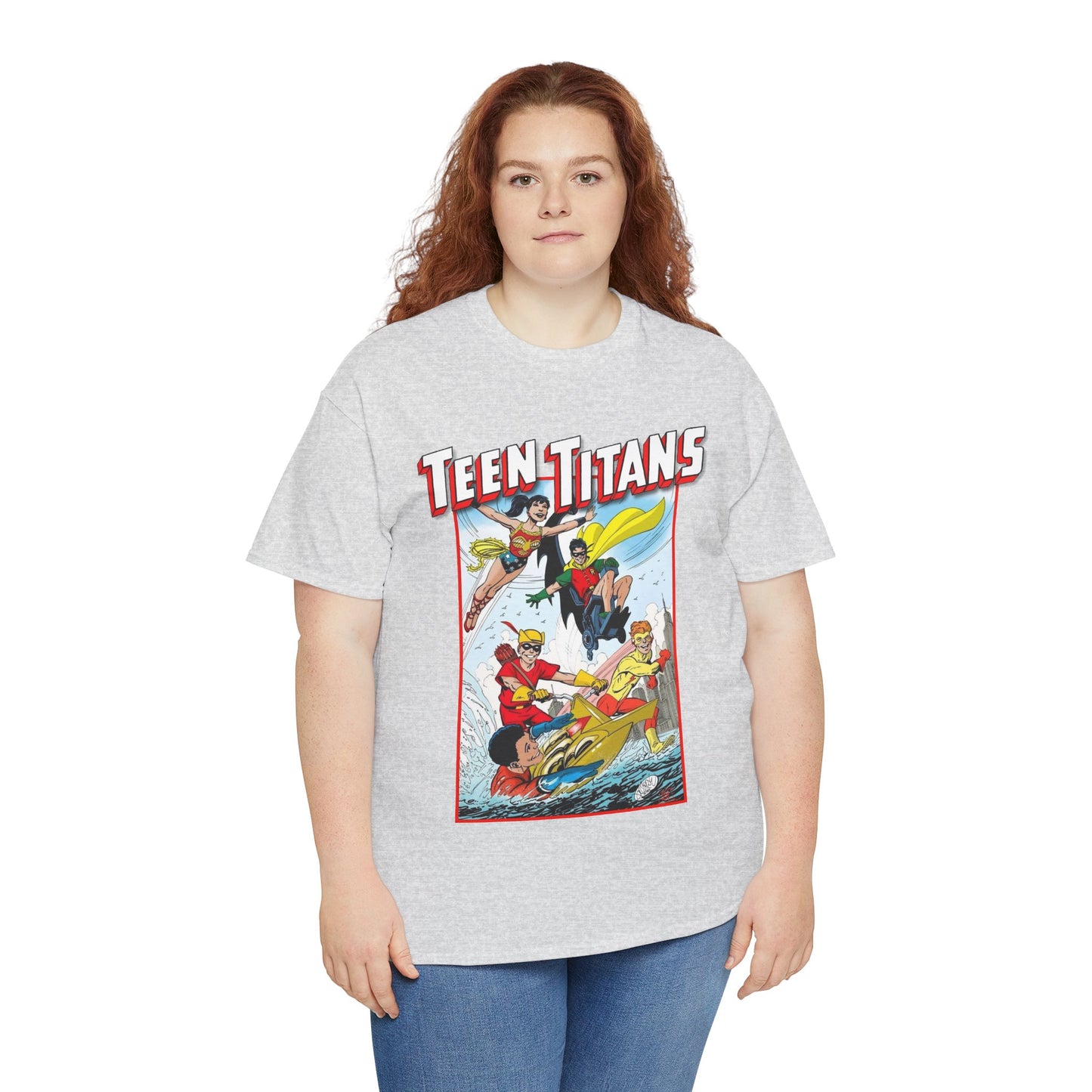 Teen Titans T-Shirt - John Byrne Art - Robin, Wonder Girl, Kid Flash, Speedy, Aqualad - DC Comics