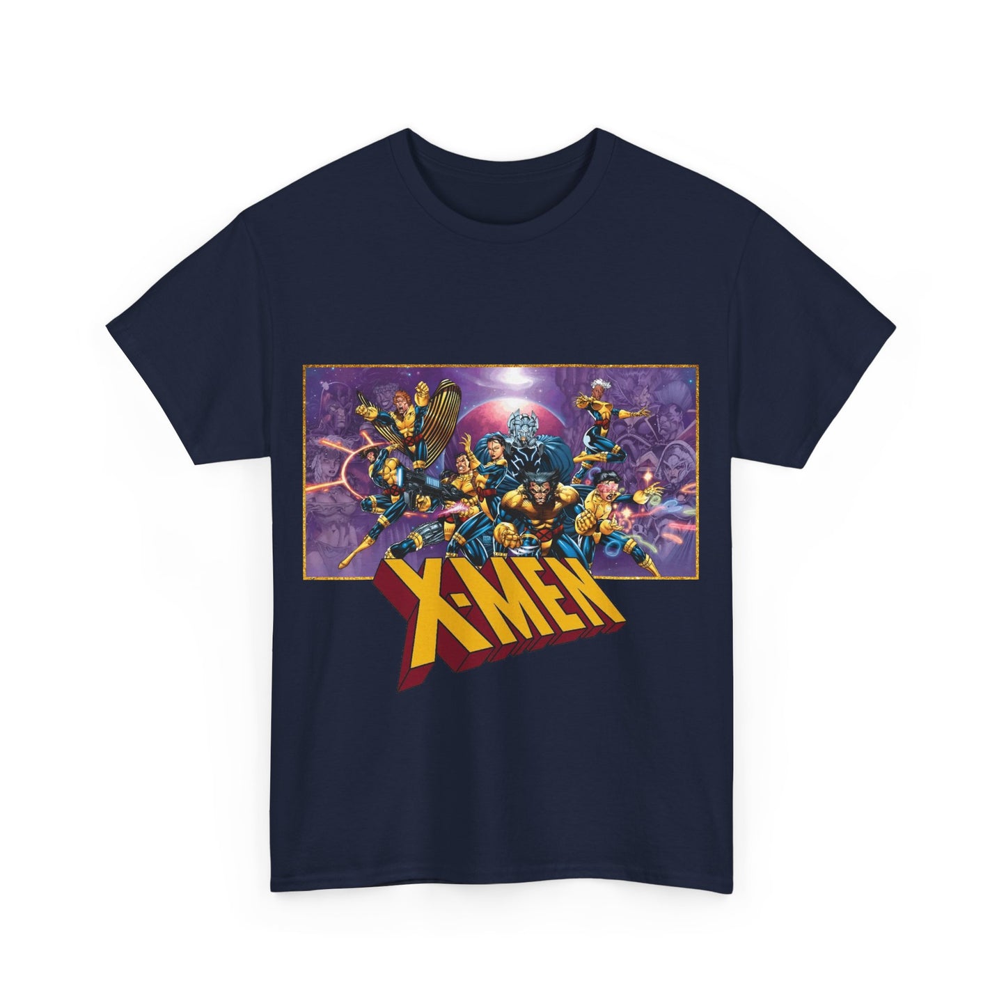 X-Men T-Shirt - Jim Lee Art - Wolverine, Storm, Gambit, Psylocke, Jubilee, Forge, Banshee - Marvel Comics Mutants