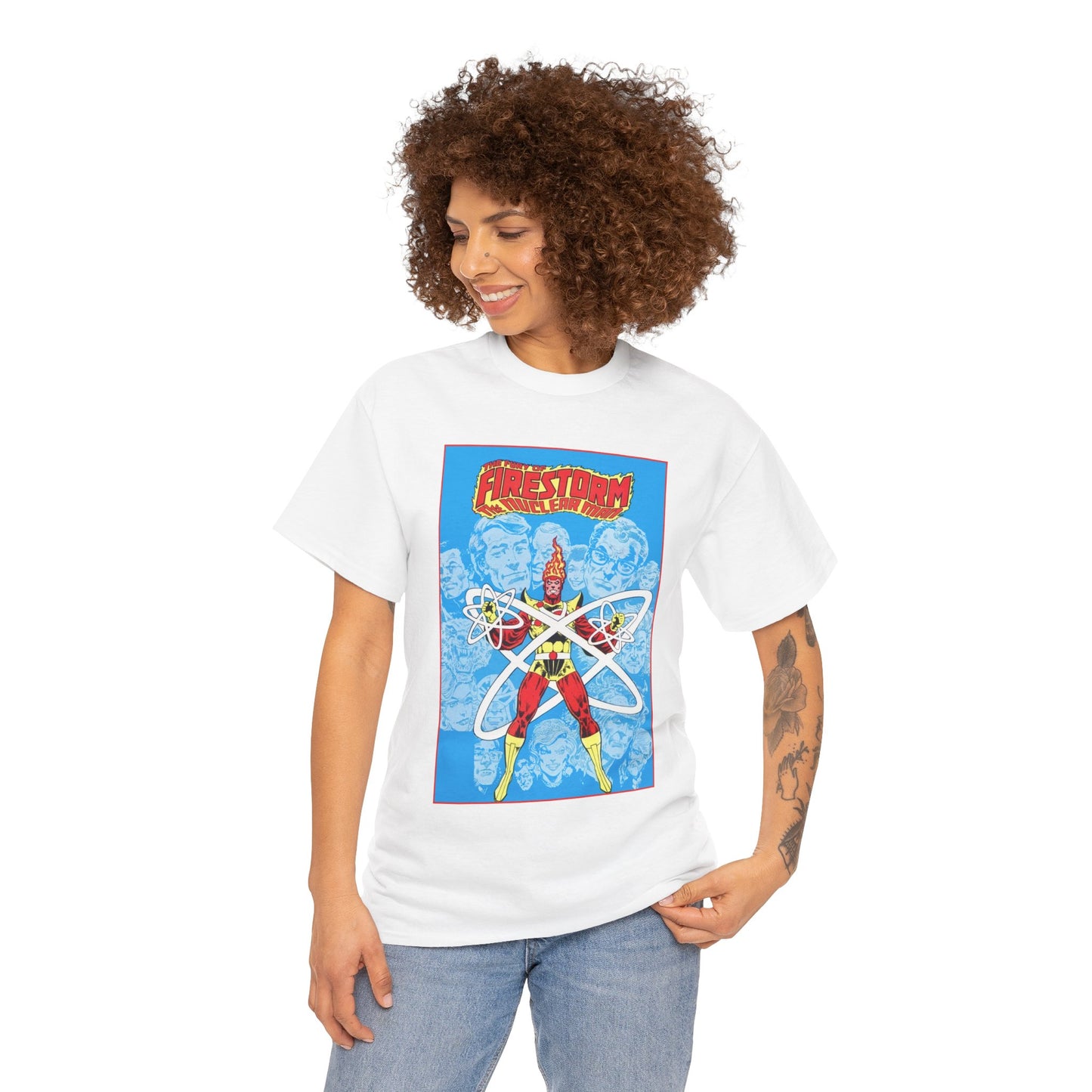 Fury of Firestorm T-Shirt - Pat Broderick Art - The Nuclear Man, Ronnie Raymond - JLA Member - DC Comics