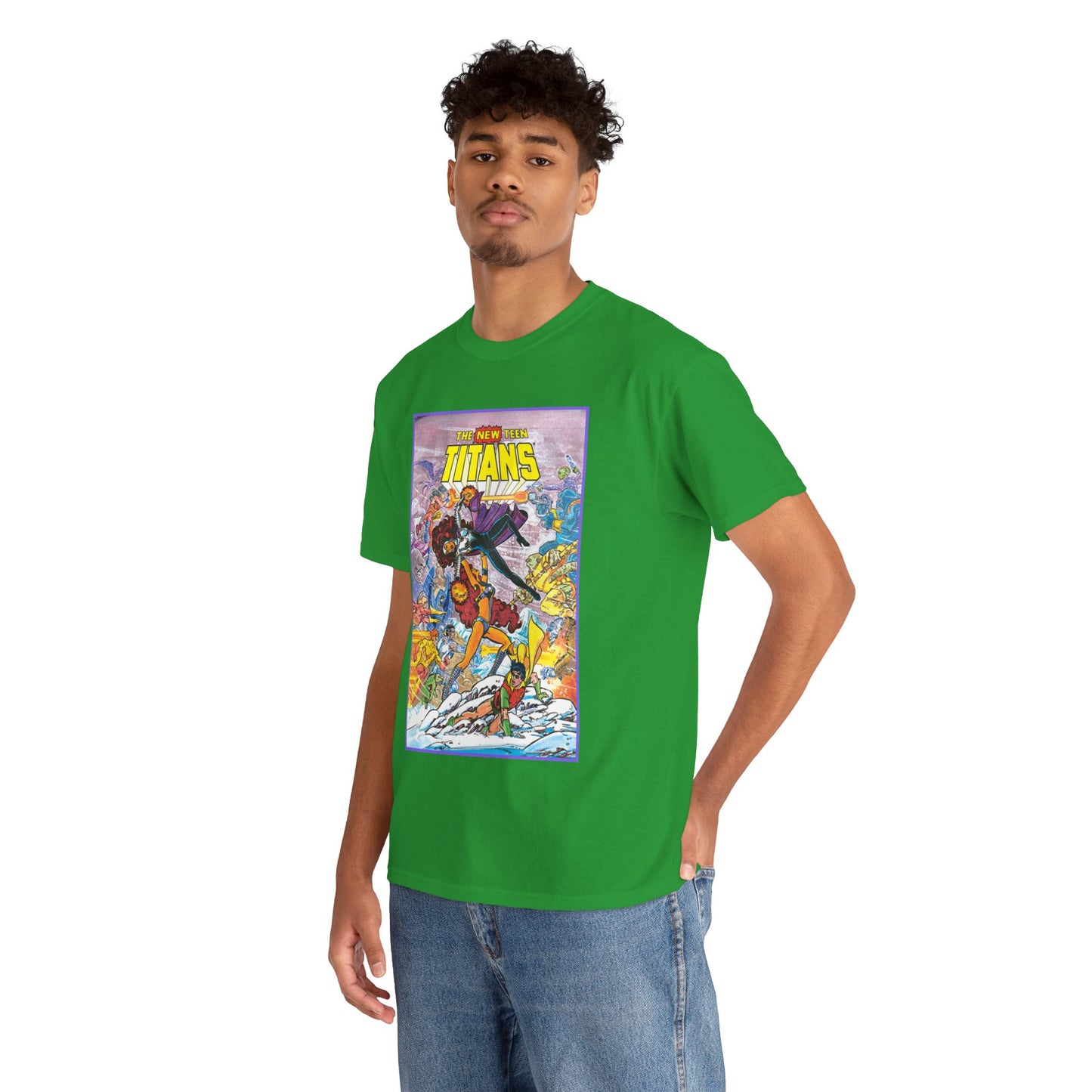 New Teen Titans T-Shirt - George Perez Art - Starfire Vs Blackfire - Omega Man - Annual #1 Cover - DC Comics