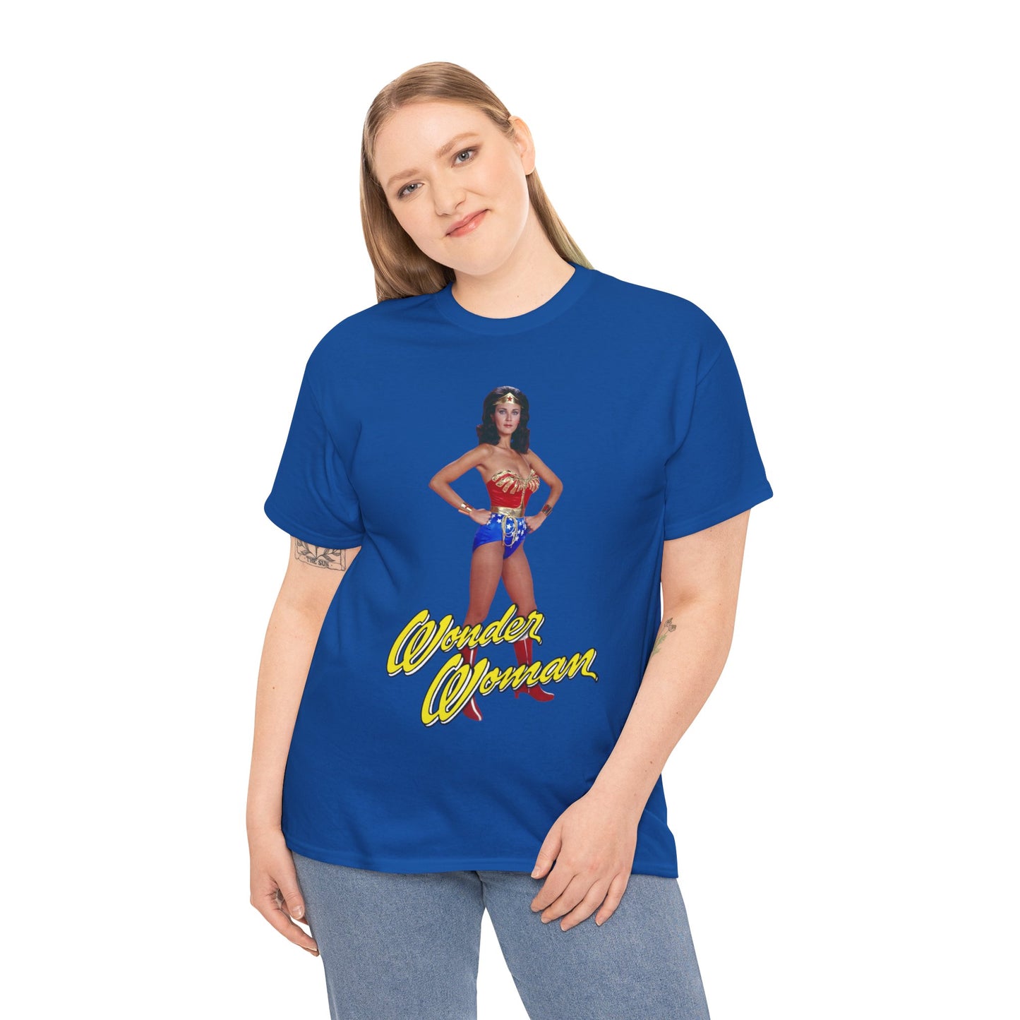 Wonder Woman T-Shirt - Lynda Carter - Popular 1970s CBS TV Show - DC Comics Character - Diana Prince, Paradise Island