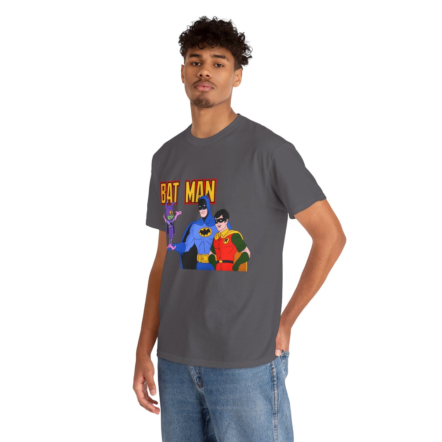 Batman, Robin & Bat-Mite T-Shirt - The New Adventures of Batman - 1970s Filmation DC Cartoon Series - Animated Dark Knight Detective