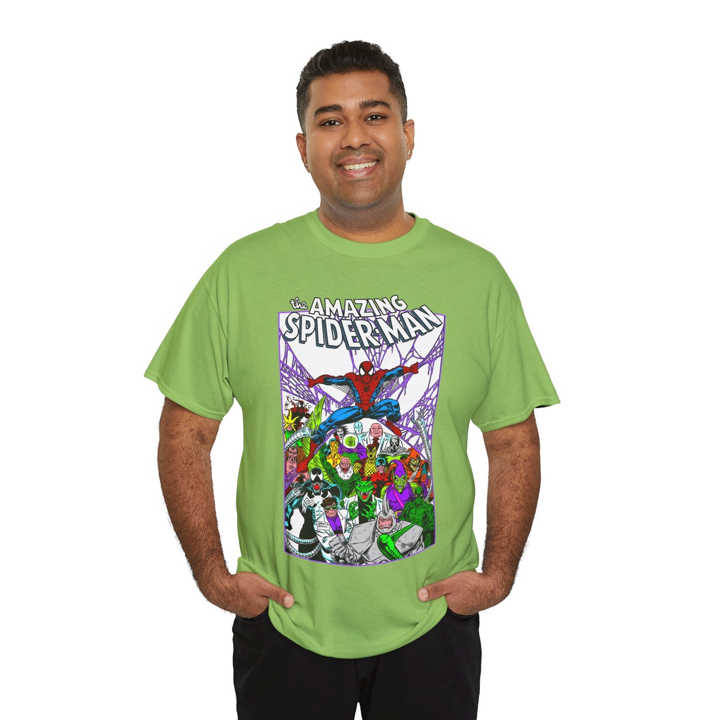 Amazing Spider-Man T-Shirt - Mark Bagley Art - Venom, Green Goblin, Rhino, Doctor Octopus, Kingpin, Carnage - Marvel Comics
