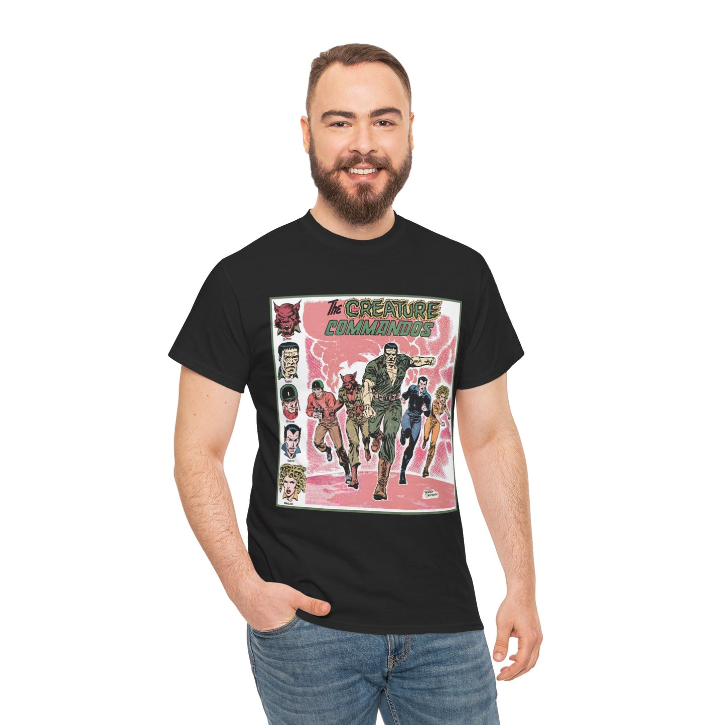Creature Commandoes T-Shirt - Jerry Ordway Art - Medusa, Velcro, Shrieve - DC Comics Who's Who Art - Inspiration for James Gunn Series