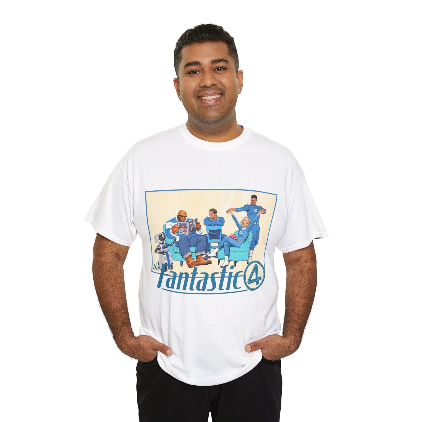 Fantastic Four T-Shirt - 2025 MCU Movie - Reed Richards, Invisible Woman, Thing, Human Torch - Marvel Comics Characters