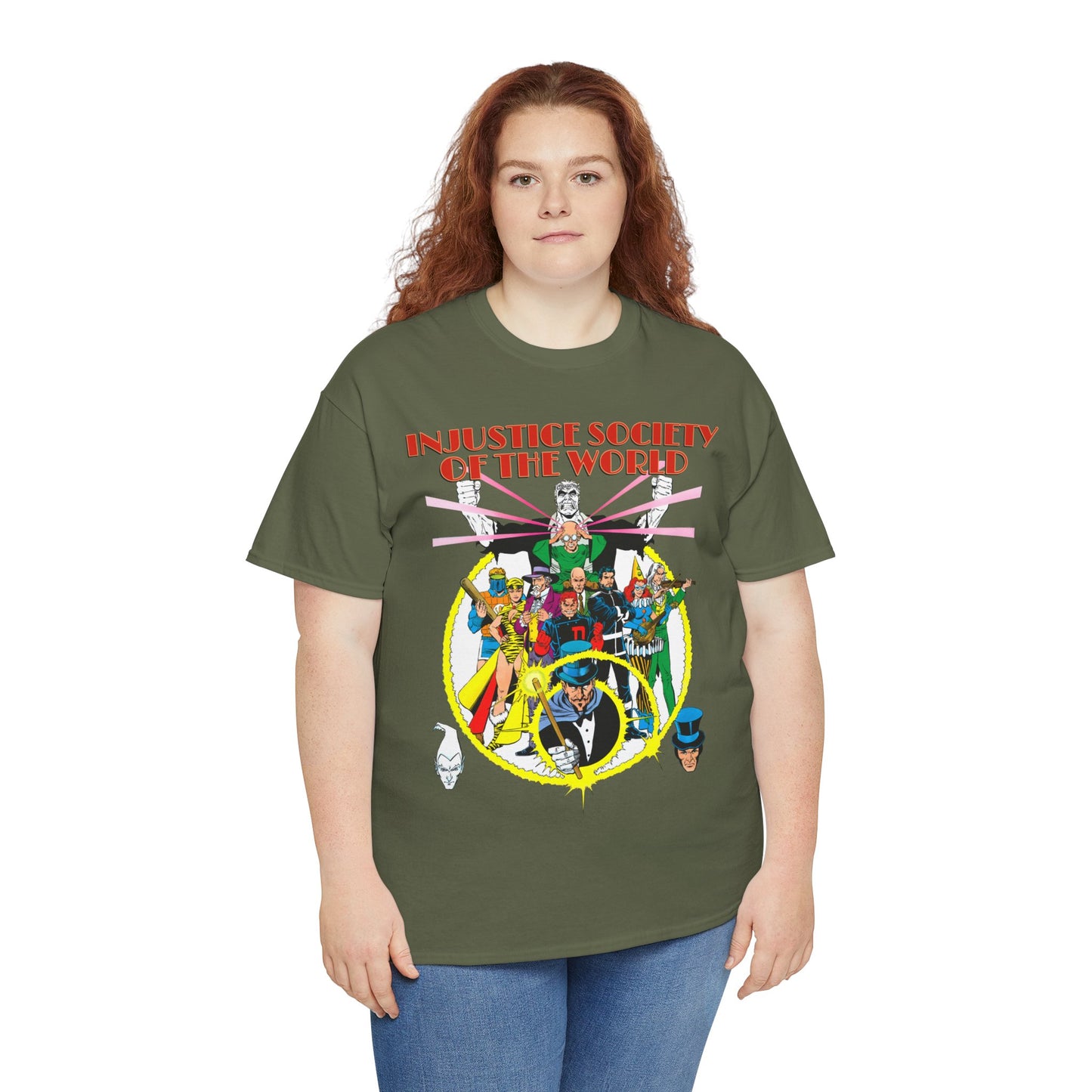 Injustice Society of America T-Shirt - George Perez Art - Justice Society/JSA Foes - Solomon Grundy, Huntress, Per Degaton, The Shade, Vandal Savage - DC Comics - Golden Age