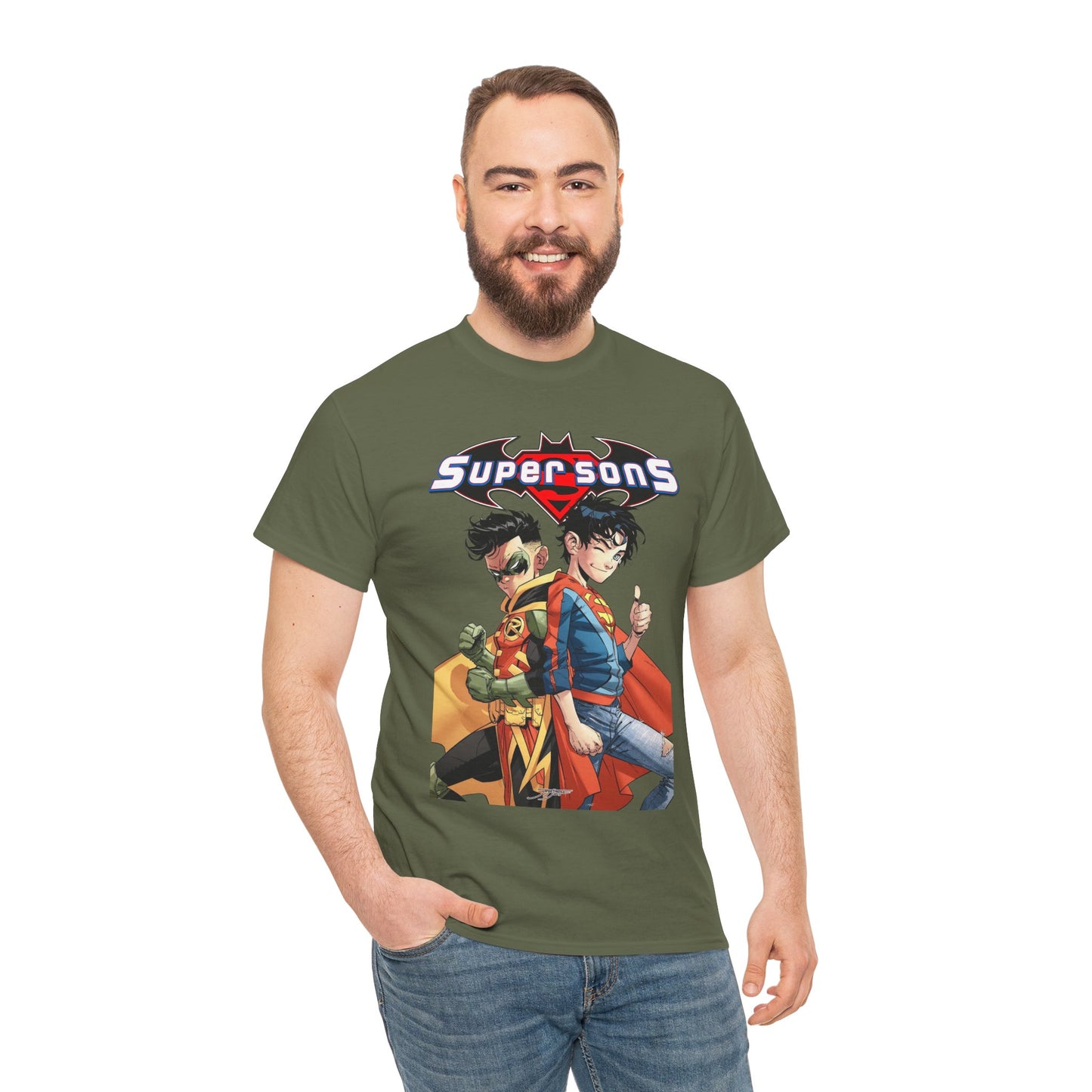 Super Sons T-Shirt - Jorge Jimenez Art - Superboy & Robin - Jon Kent & Damian Wayne - DC Comics - Sons of Superman & Batman