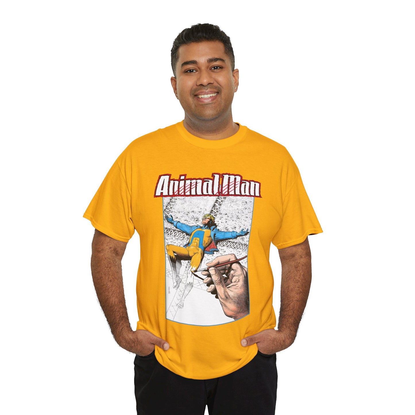 Animal Man T-Shirt - Brian Bolland Art - Buddy Baker - DC Comics, Vertigo Comics 1980s Series - Grant Morrison Stories