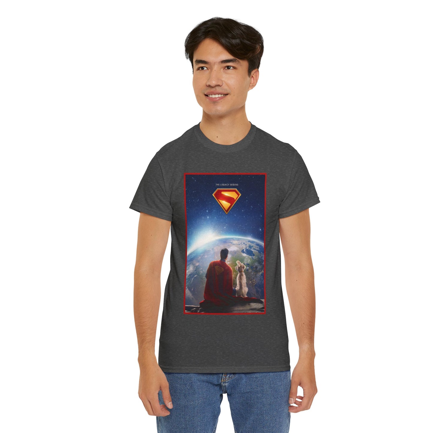 Superman Legacy T-Shirt - 2025 James Gunn Movie Scene - Clark & Krypto On the Moon - David Corenswet - DC Comics - Man of Steel