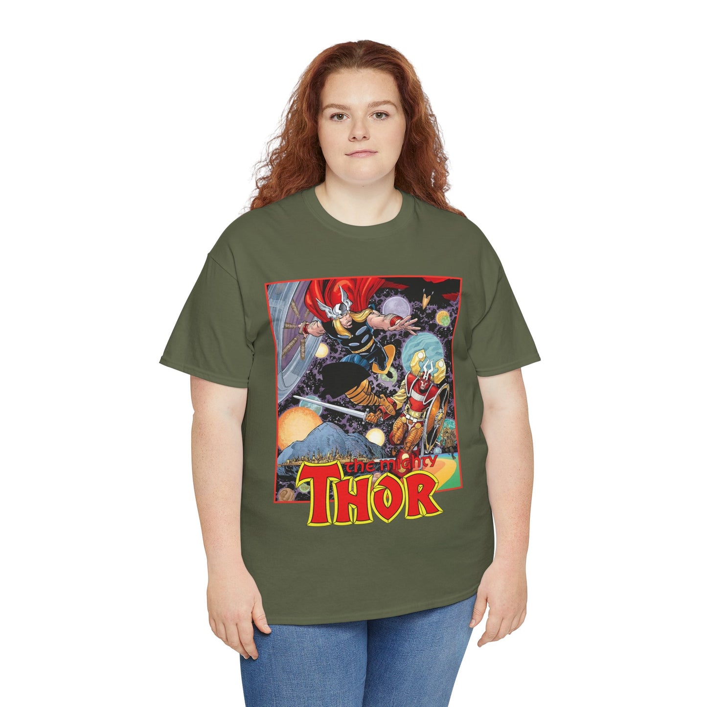 Mighty Thor T-Shirt - Walt Simonson Art - Odin, Asgard - 1980s Series - Marvel Comics