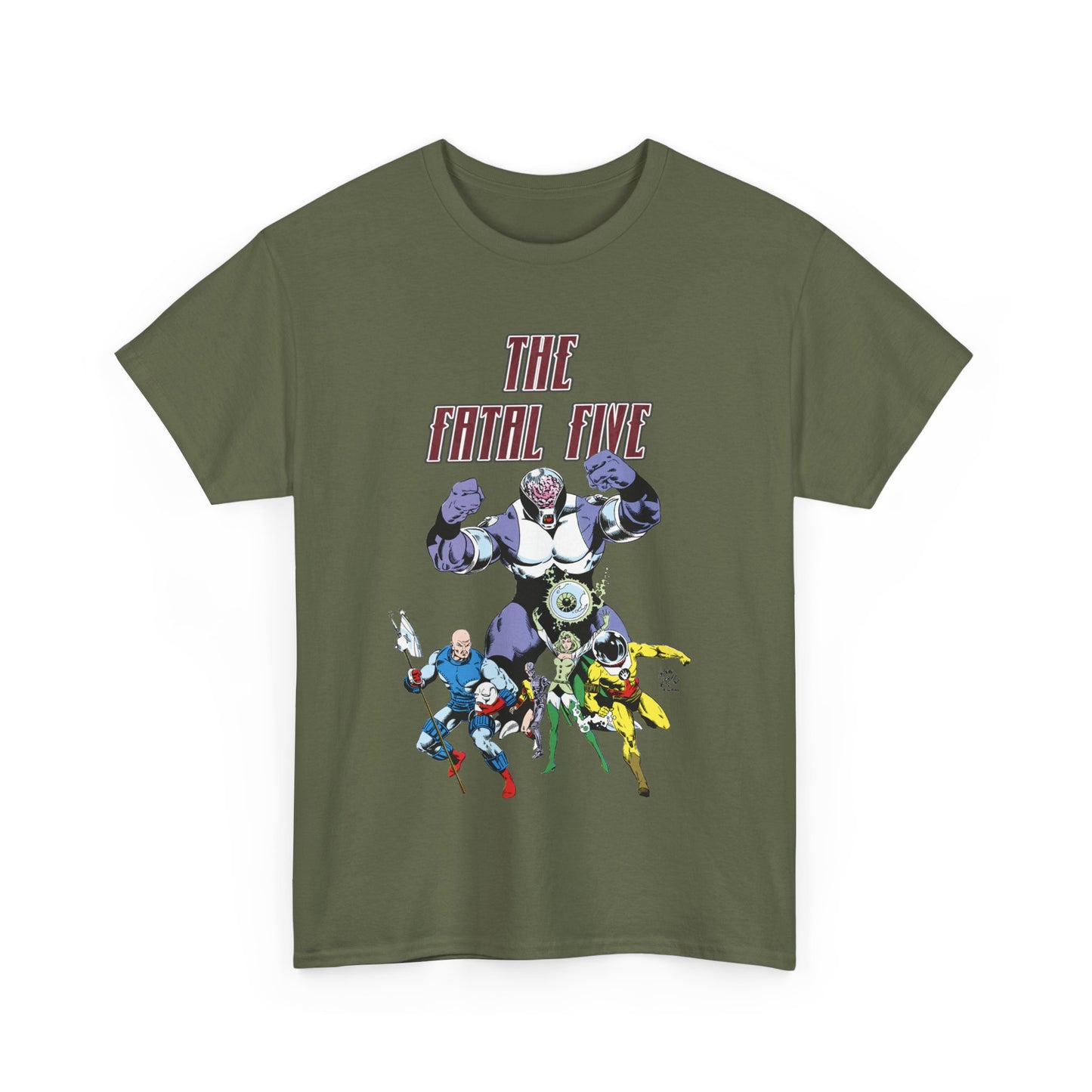 Fatal Five T-Shirt - Legion of Super-Heroes Villains - DC Comics LOSH - Validus, Emerald Empress