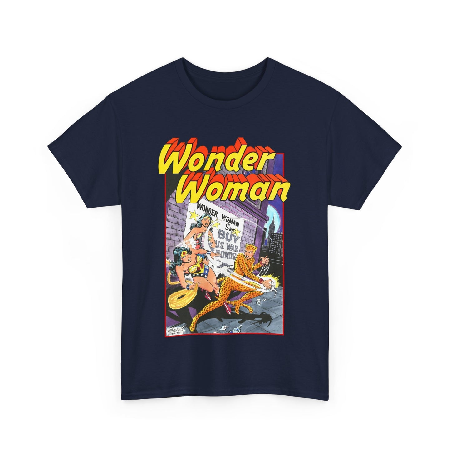 Wonder Woman T-Shirt - José Luis García-López Art - Vs The Cheetah - Classic Bronze Age Art - DC Comics