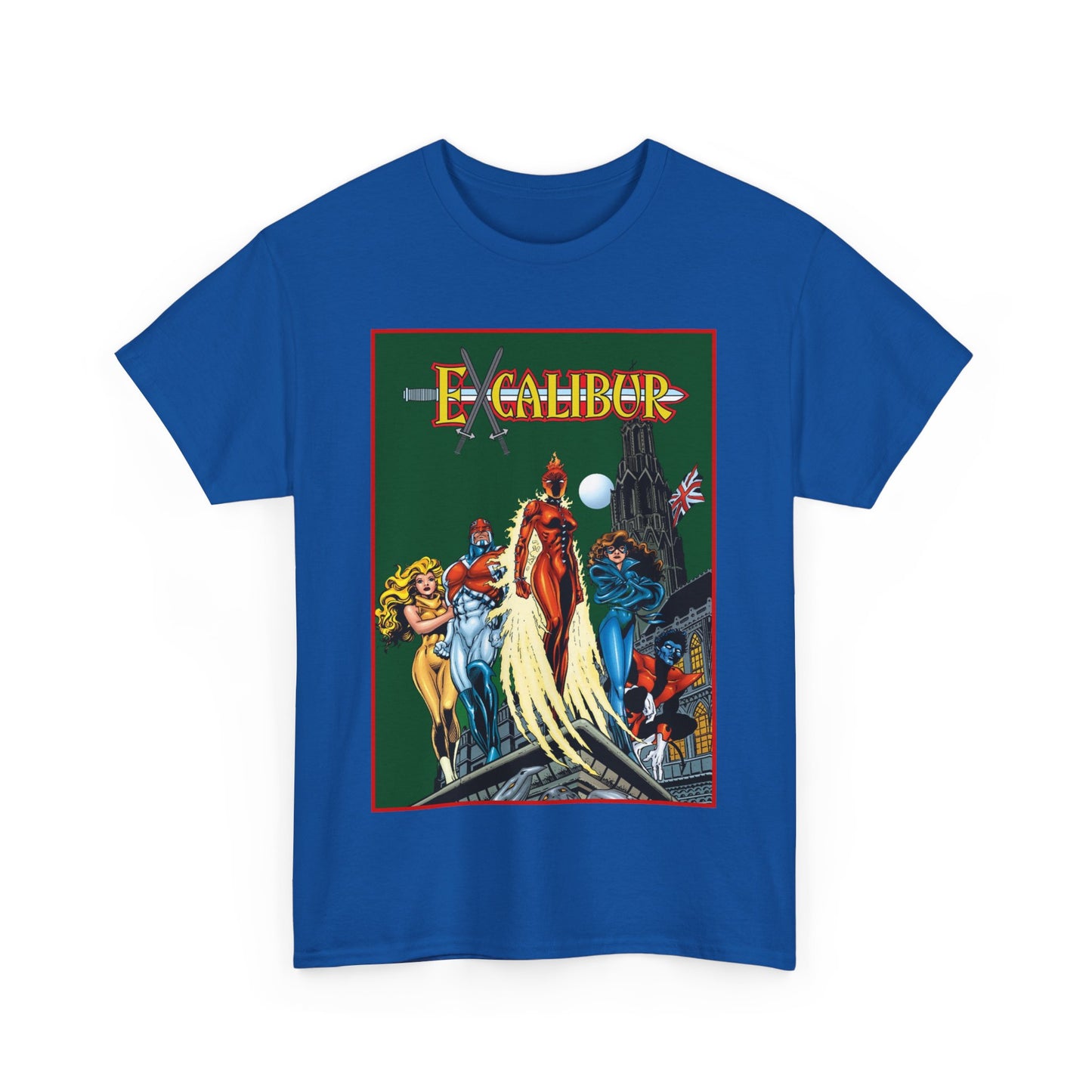 Excalibur T-Shirt - Amazing Alan Davis Art - Nightcrawler, Shadowcat, Captain Britain, Rachel Summers - Marvel Comics - X-Men Spin-Off - Mutants in the UK