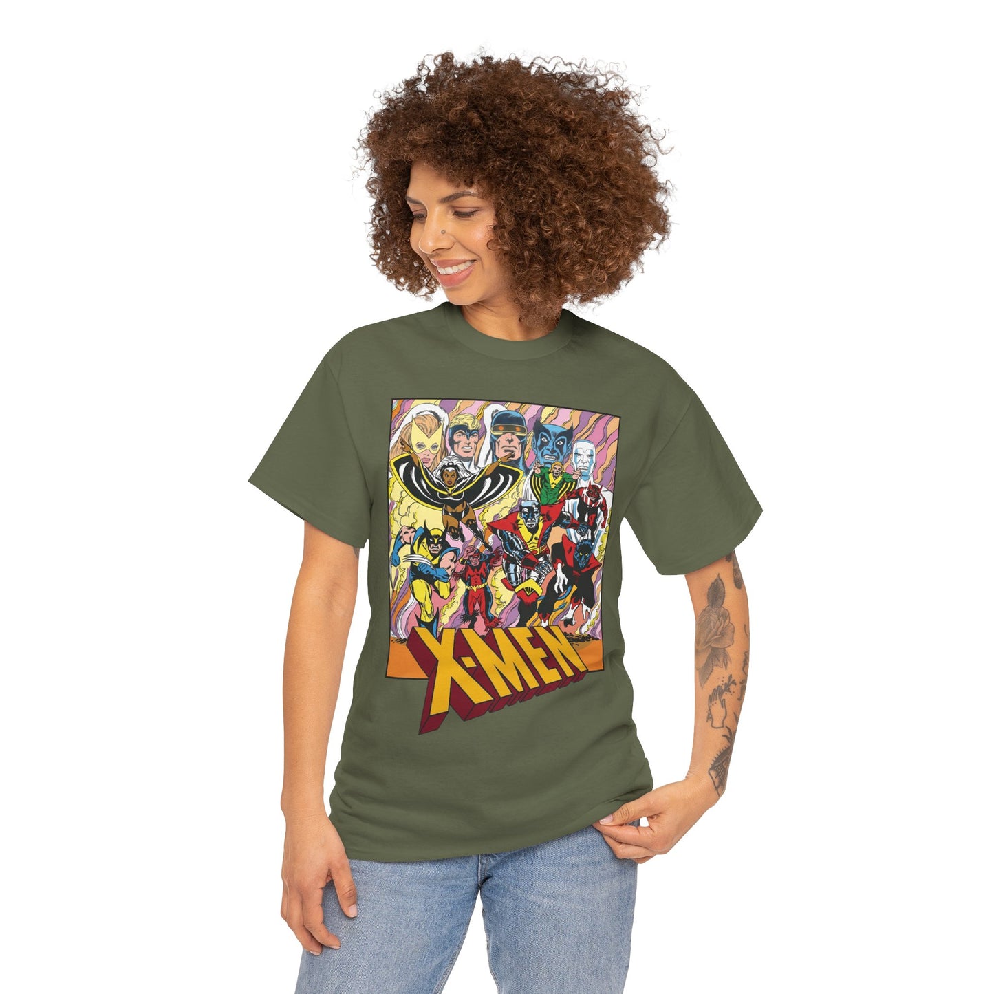 Uncanny X-Men T-Shirt - Dave Cockrum Art - Cyclops, Nightcrawler, Storm, Wolverine, Thunderbird - Marvel Comics