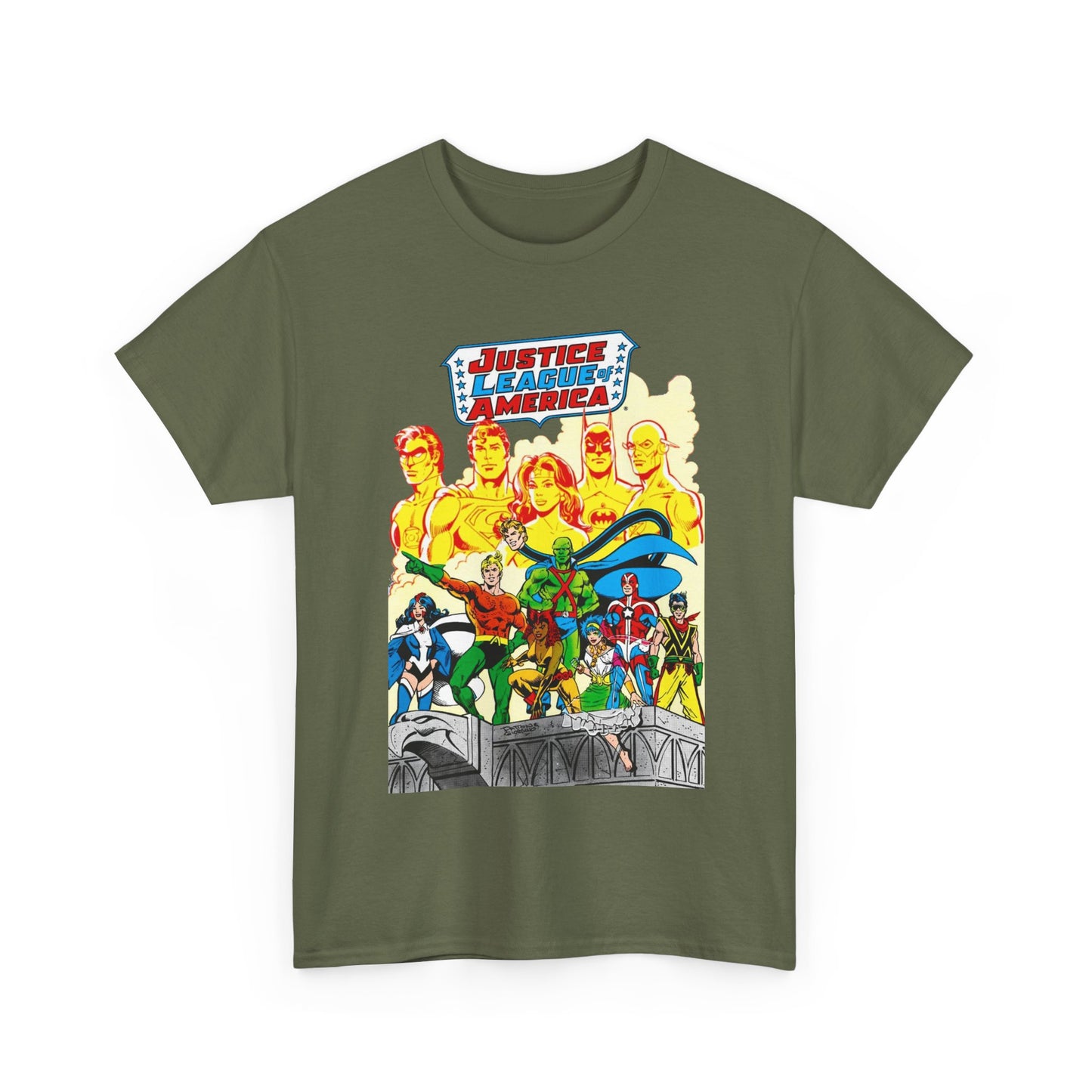 Justice League Detroit T-Shirt - Aquaman, Elongated Man, Zatanna, Vixen, Steel, Martian Manhunter, Vibe, Gypsy