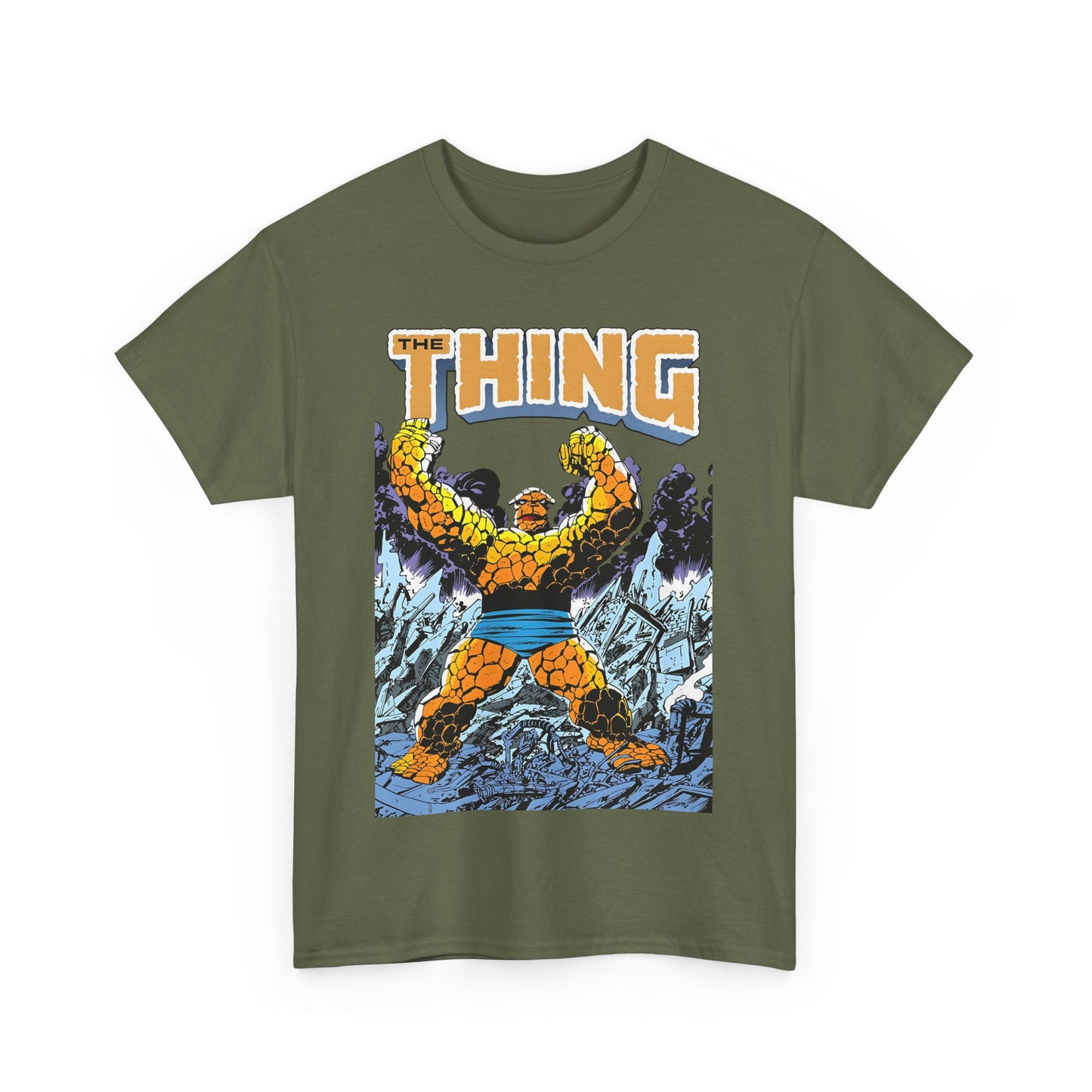 The Thing T-Shirt - John Byrne Art - Member of the Fantastic Four - Marvel Comics 1980s - Ben Grimm