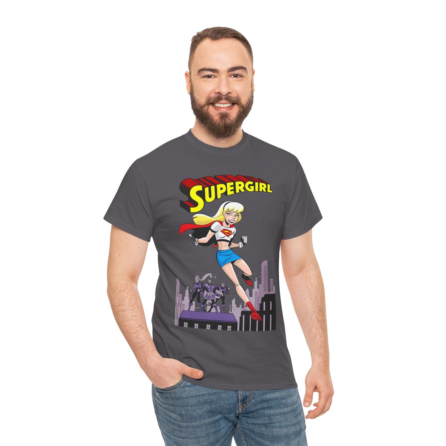 Supergirl T-Shirt - Bruce Timm Art - DC Comics Animated Series 1990s - Kara, Superman's Cousin
